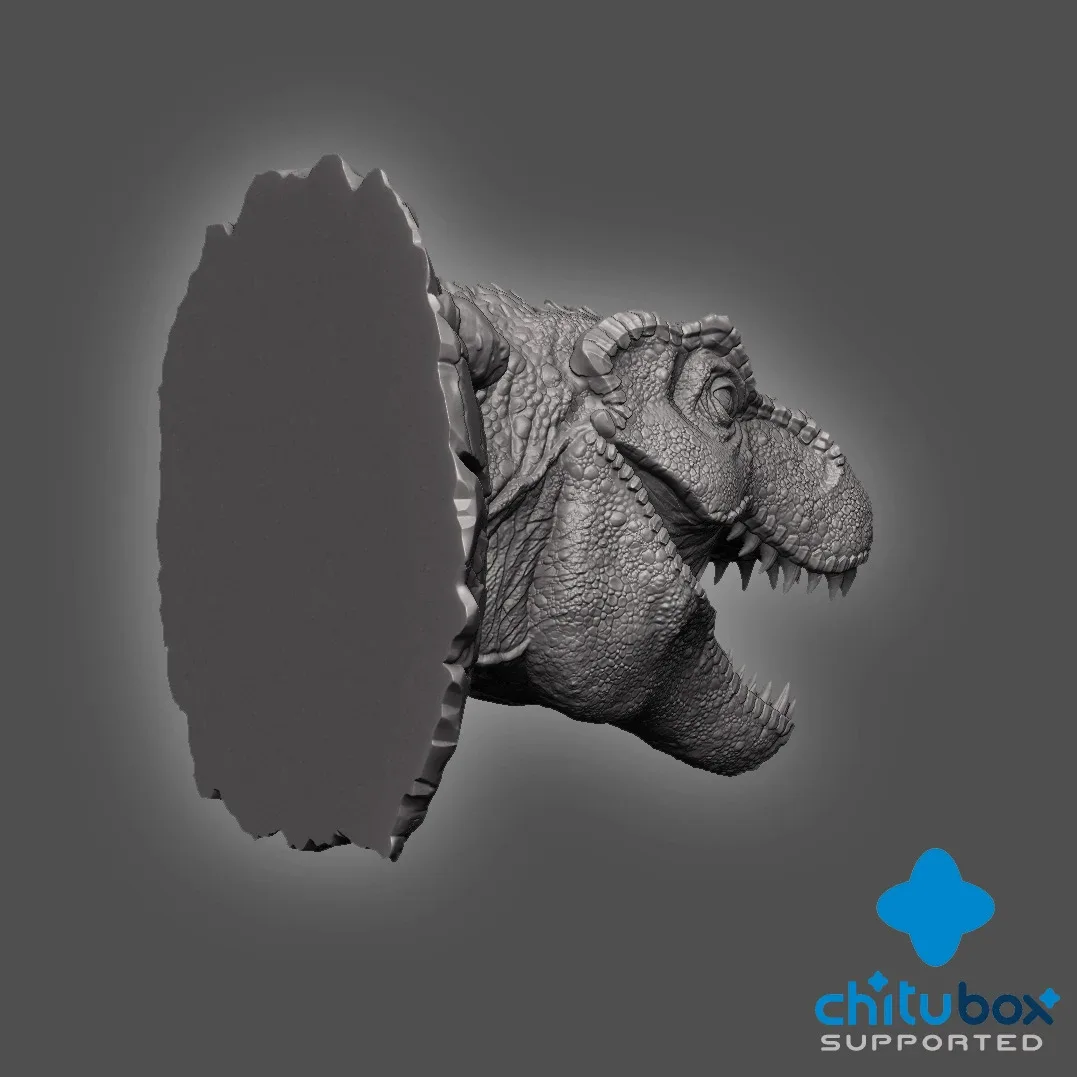 3D Printable Wall Busting Trex Head