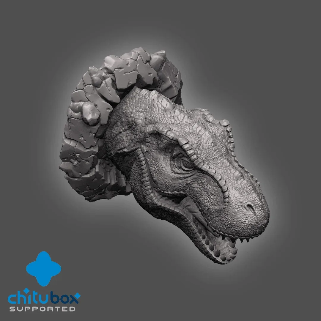 3D Printable Wall Busting Trex Head