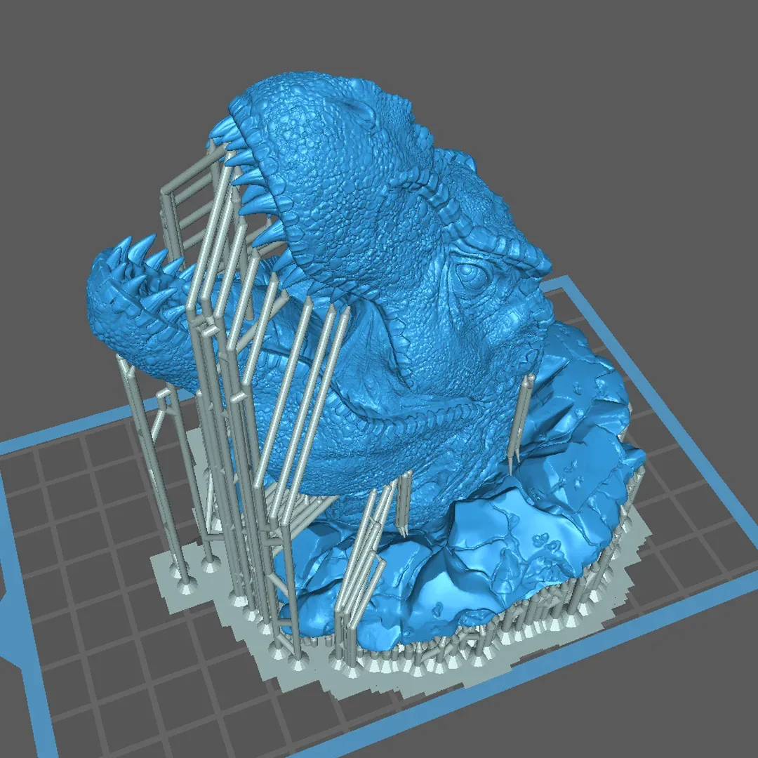 3D Printable Wall Busting Trex Head