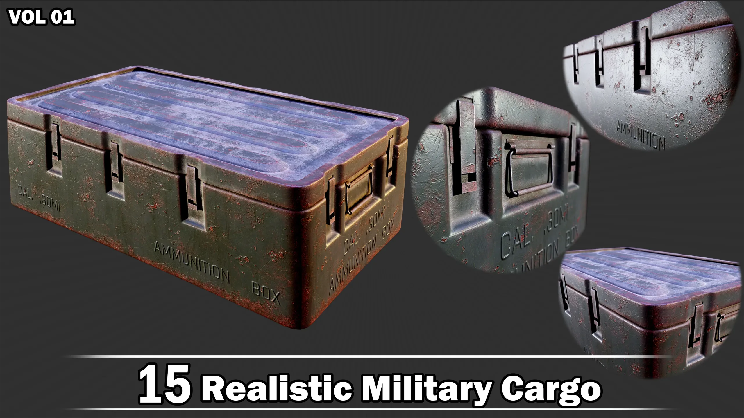 15 Realistic Military Cargo Game Ready VOL01 + Video How To Use