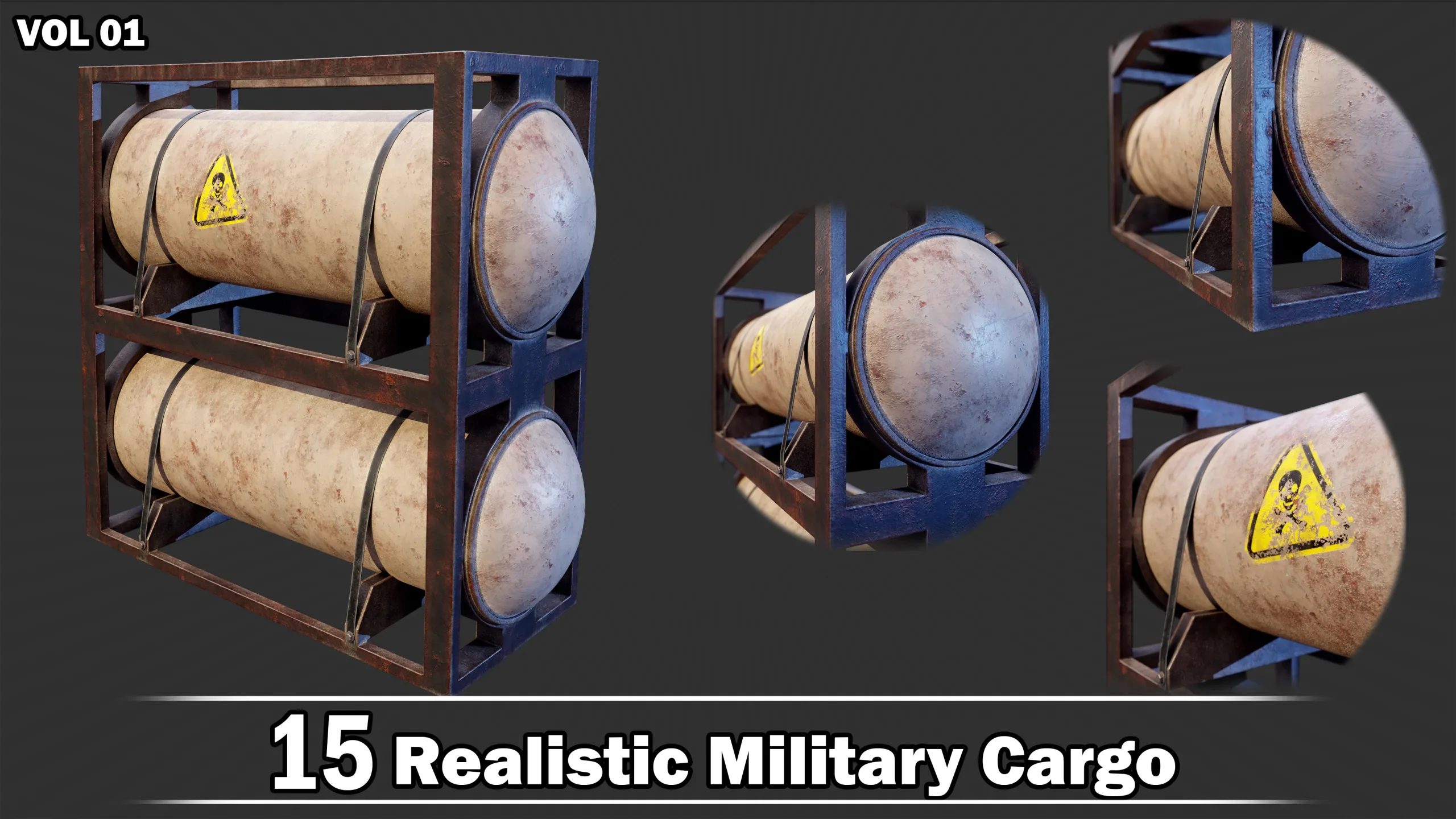 15 Realistic Military Cargo Game Ready VOL01 + Video How To Use