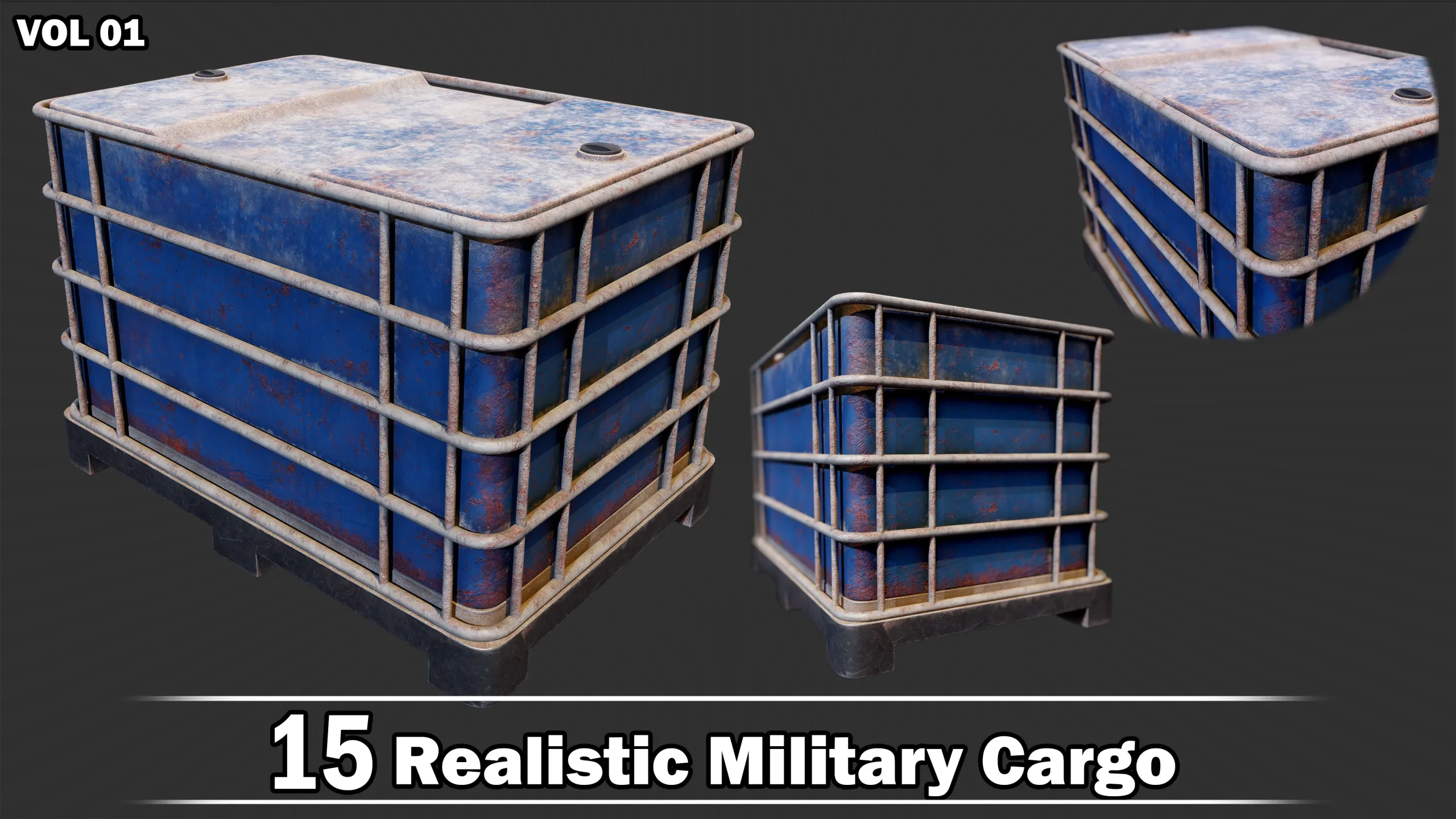 15 Realistic Military Cargo Game Ready VOL01 + Video How To Use