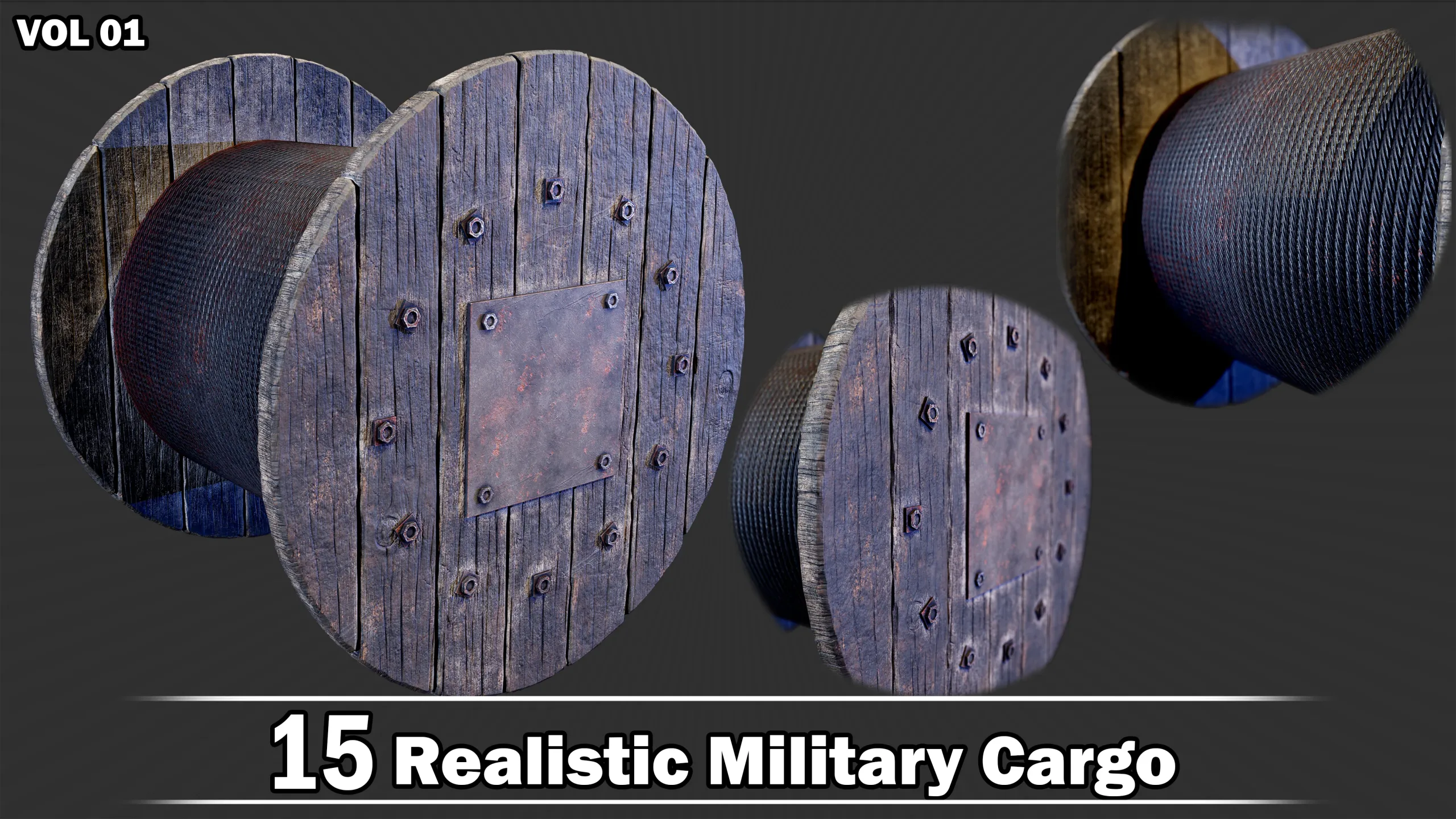 15 Realistic Military Cargo Game Ready VOL01 + Video How To Use