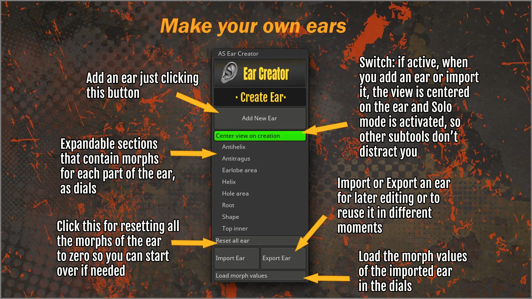 Ear Creator ZBrush Plugin