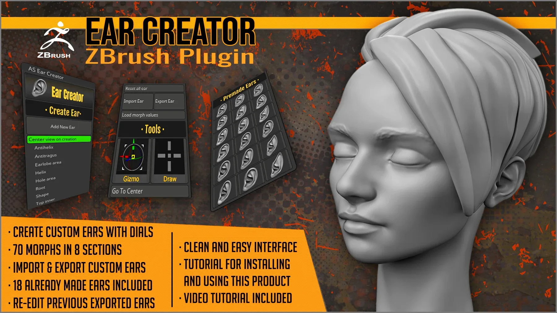 Ear Creator ZBrush Plugin