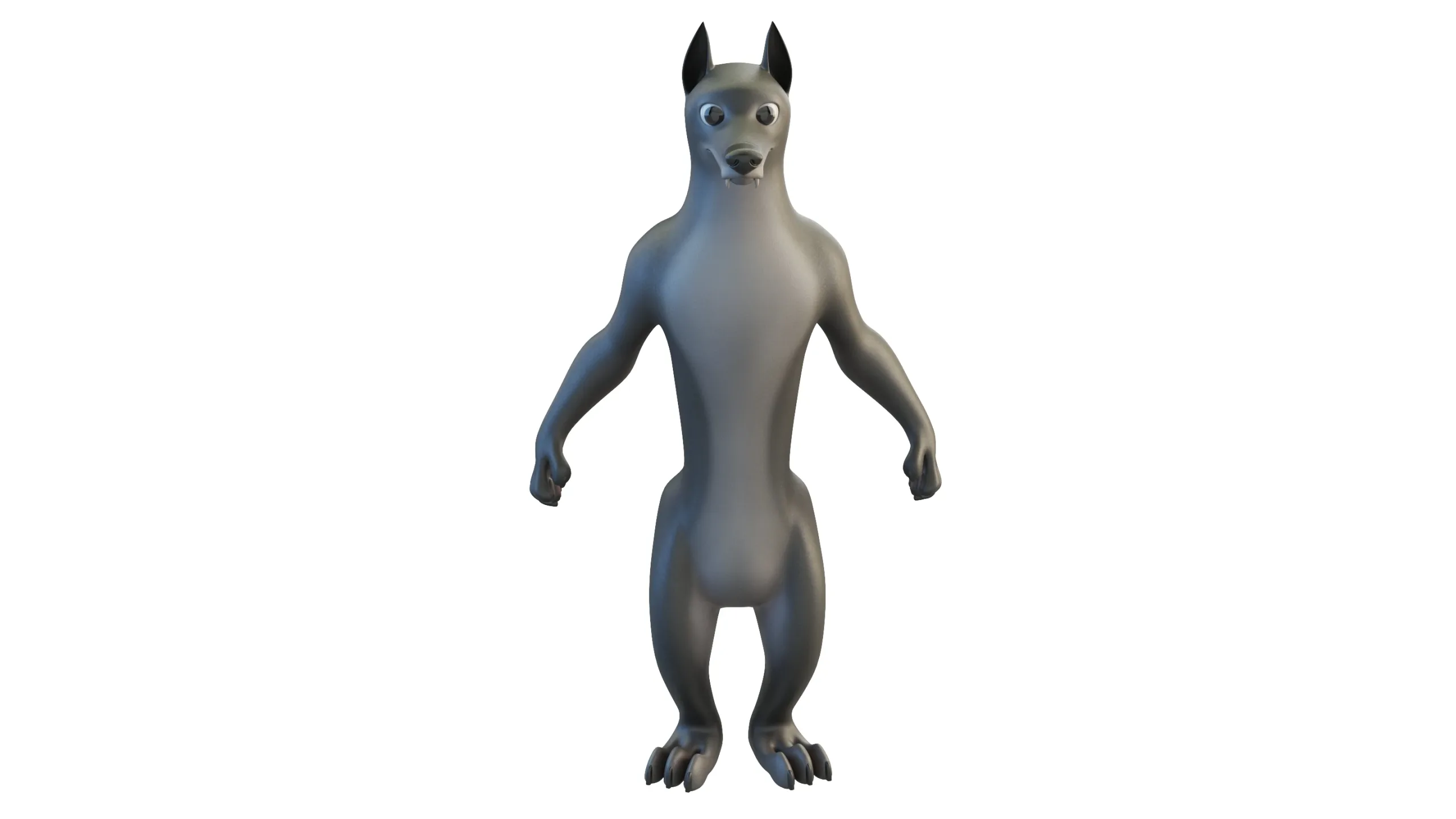 Cartoon Wolf Character