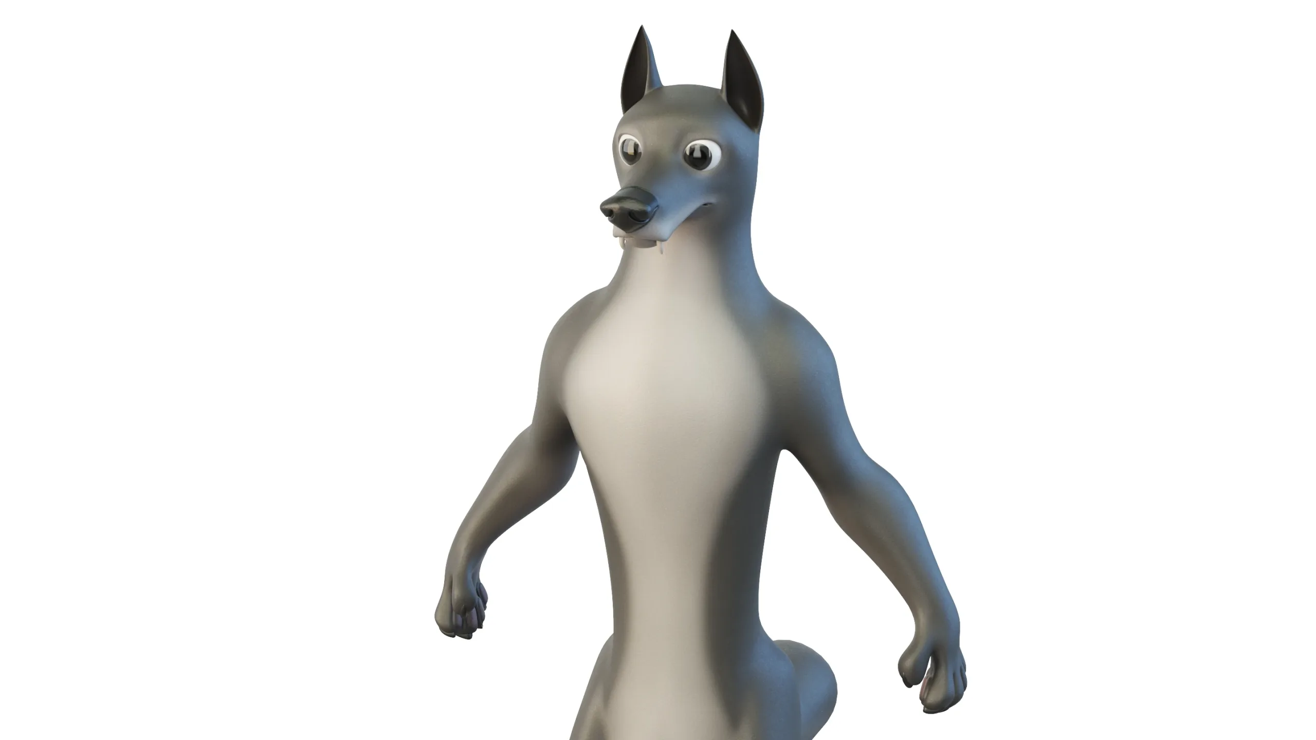 Cartoon Wolf Character