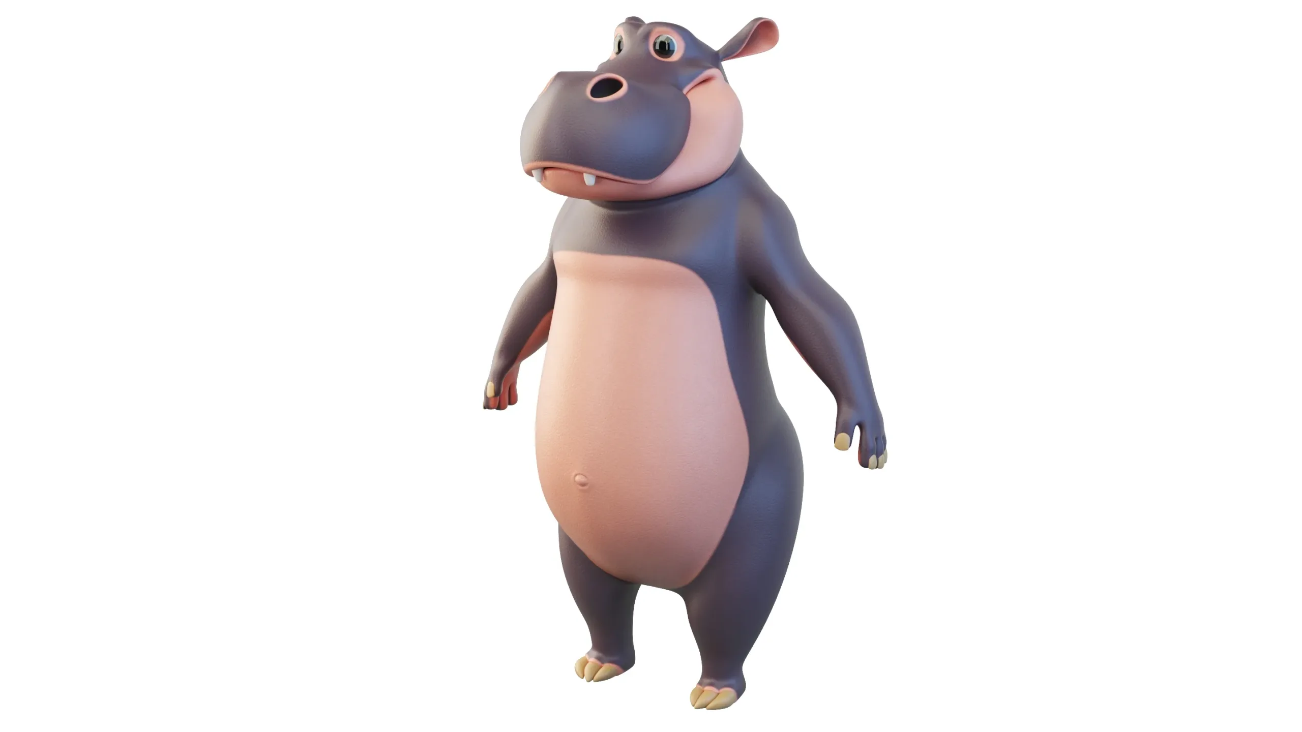 Cartoon Hippo Character