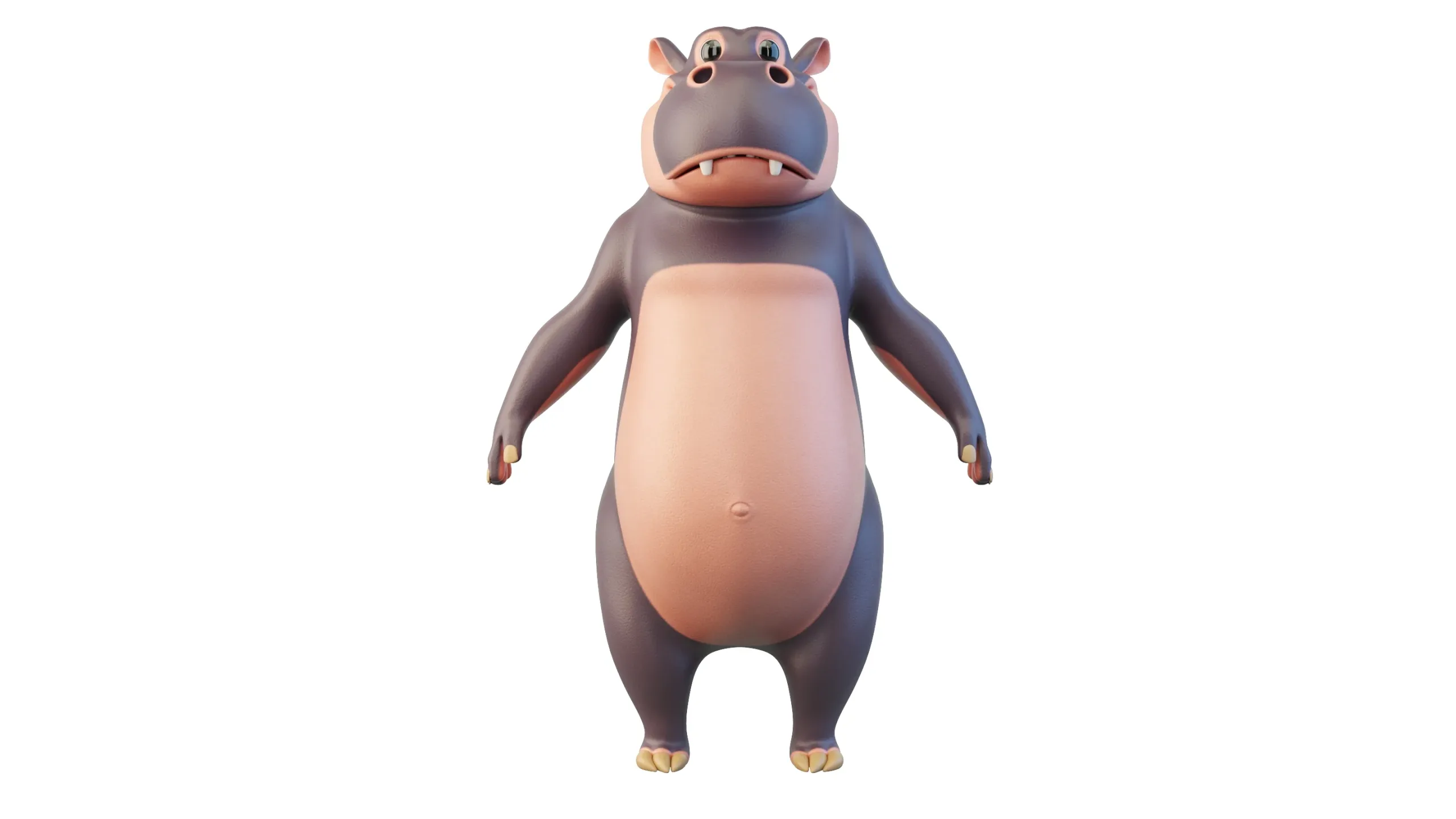 Cartoon Hippo Character