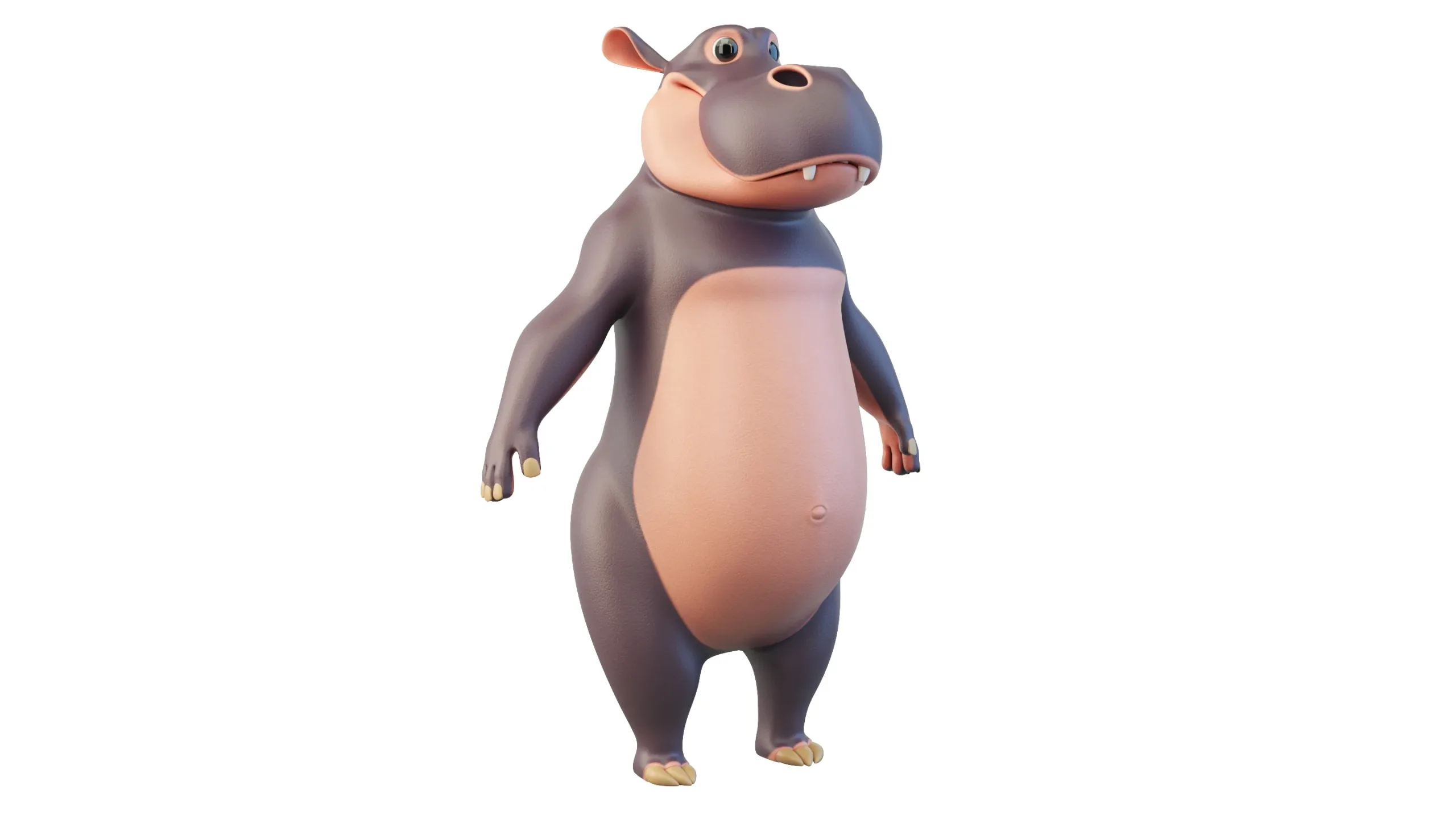 Cartoon Hippo Character