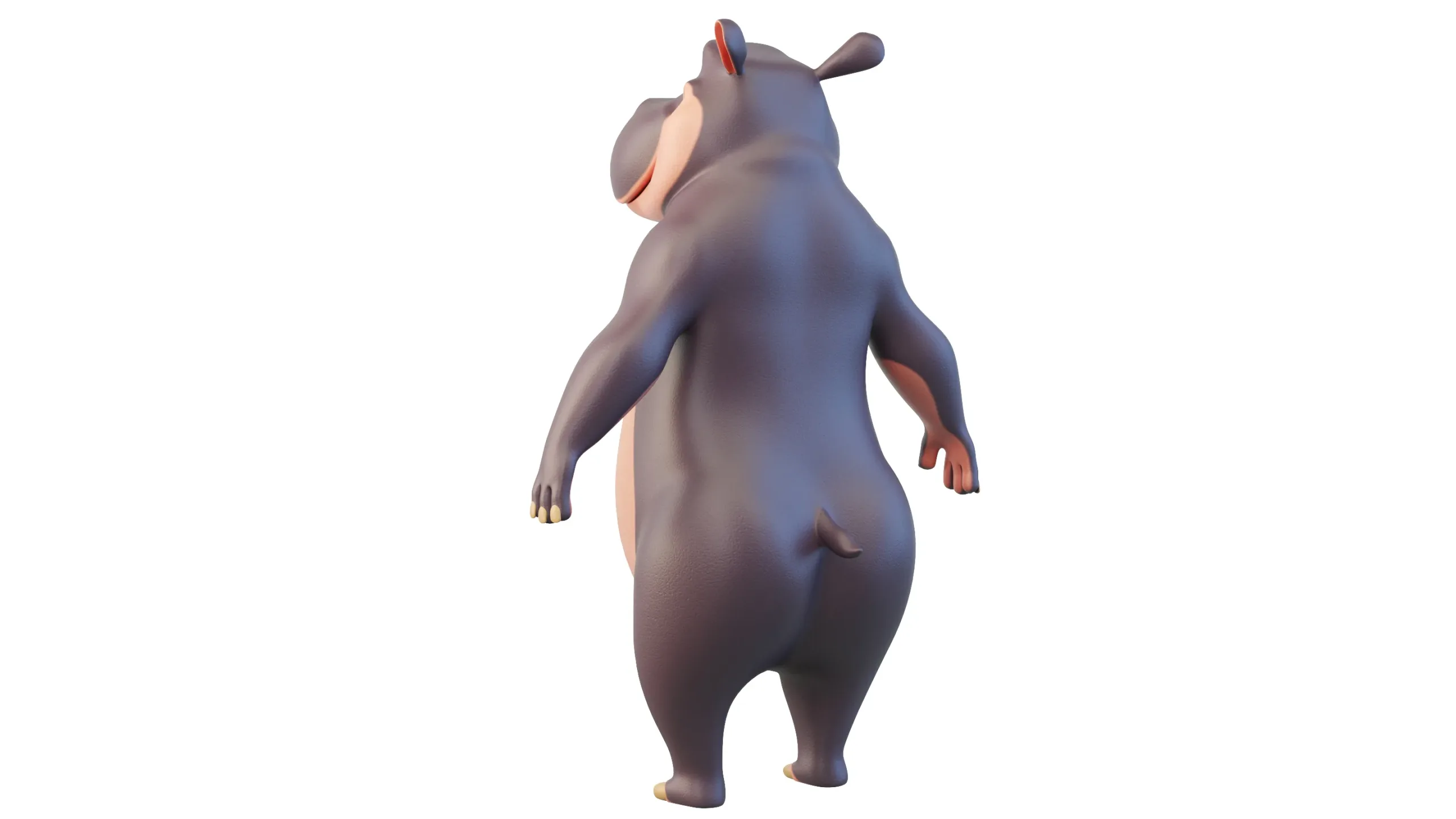 Cartoon Hippo Character