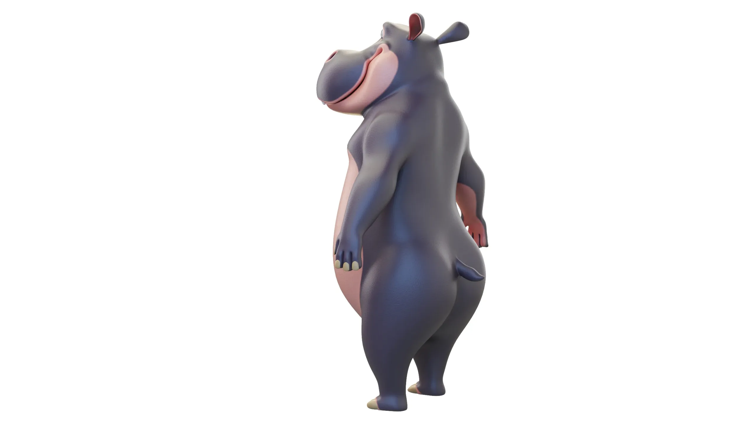 Cartoon Hippo Character