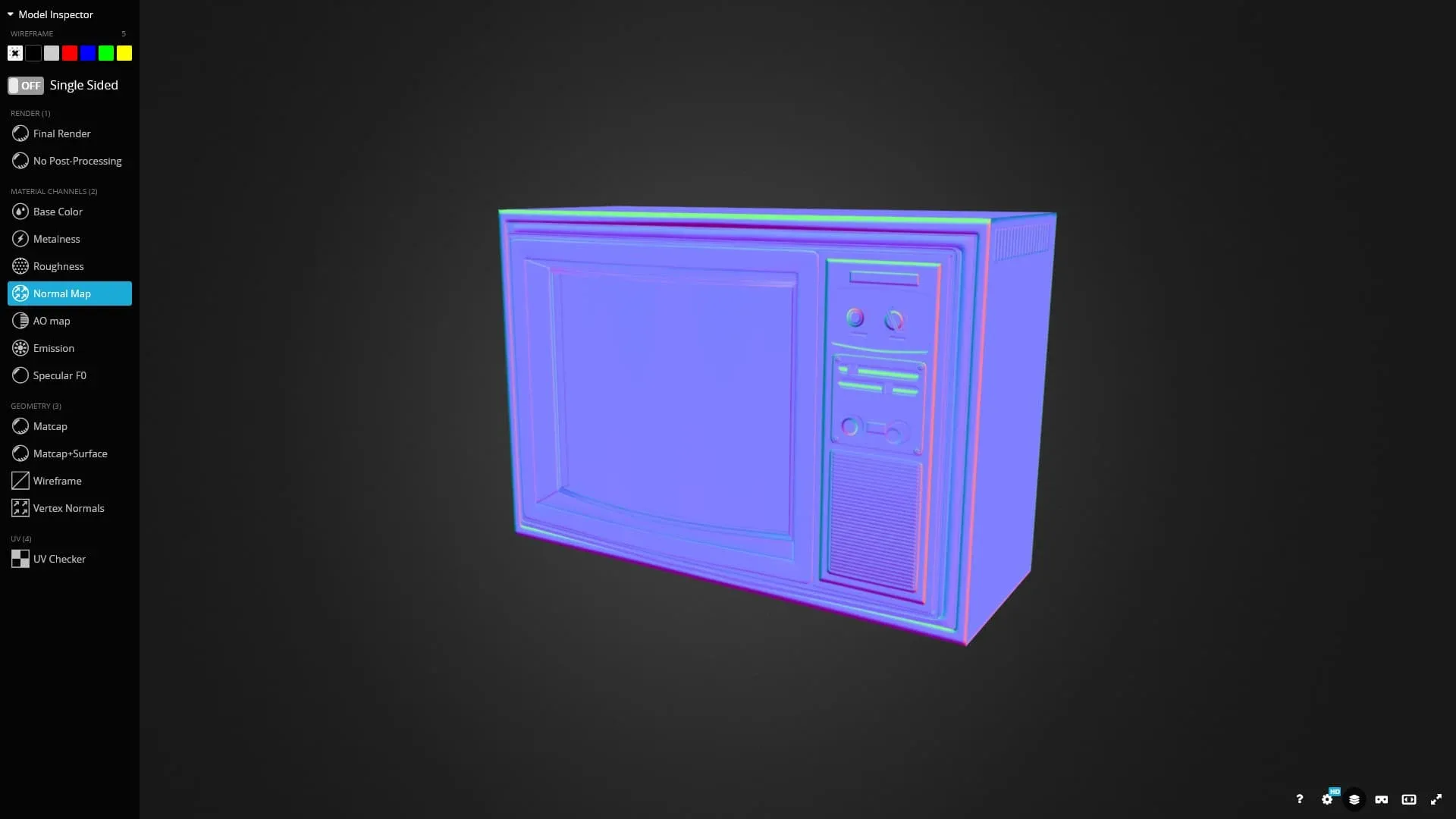 Vintage Tv 3D Model Game Ready