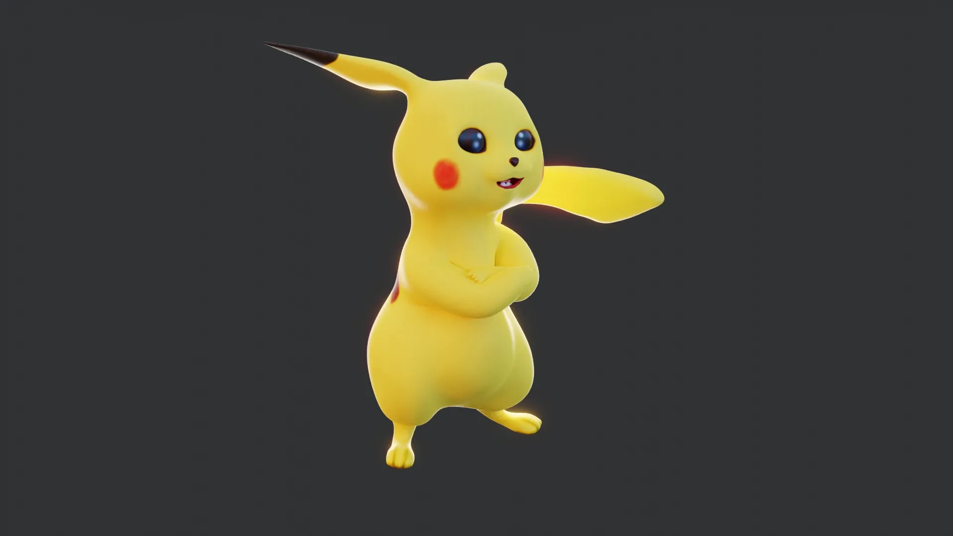 Pikachu - Pokemon Rigged 3d-model for Blender