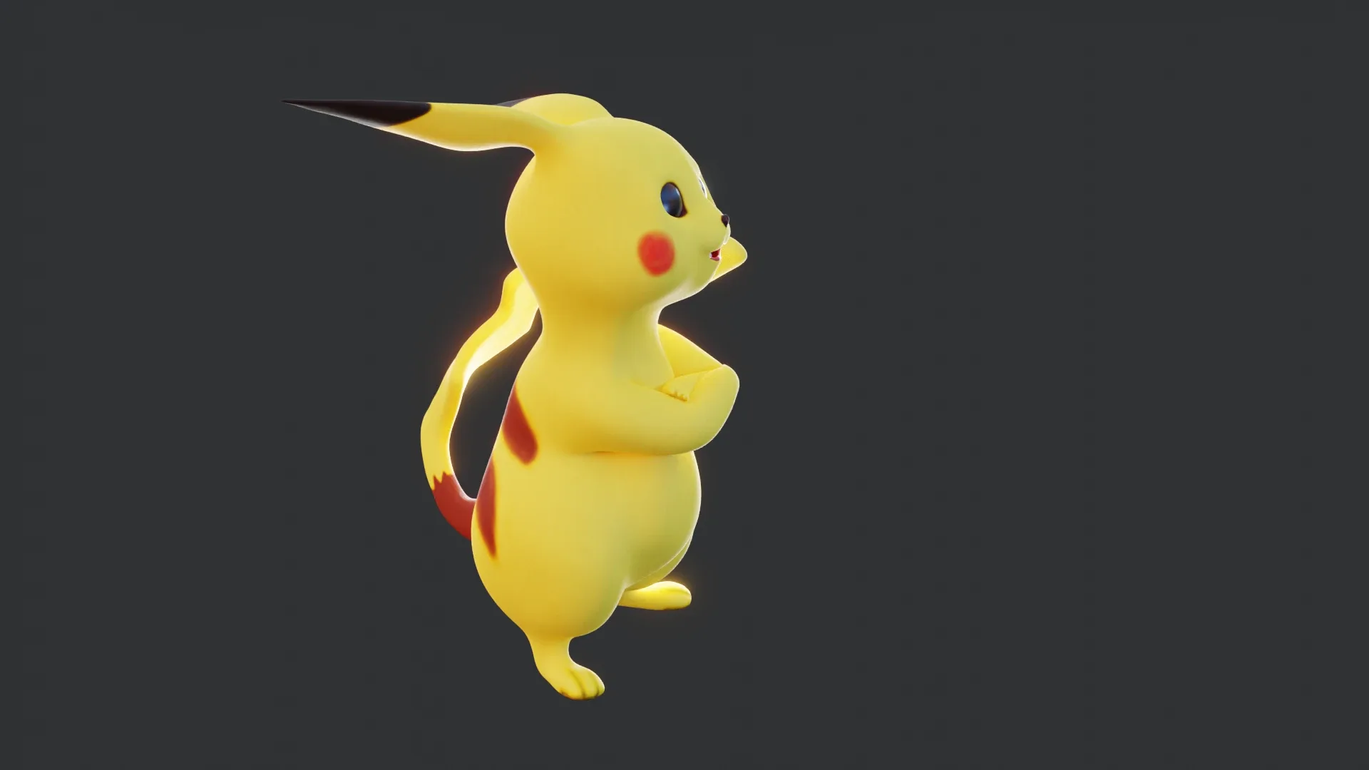 Pikachu - Pokemon Rigged 3d-model for Blender