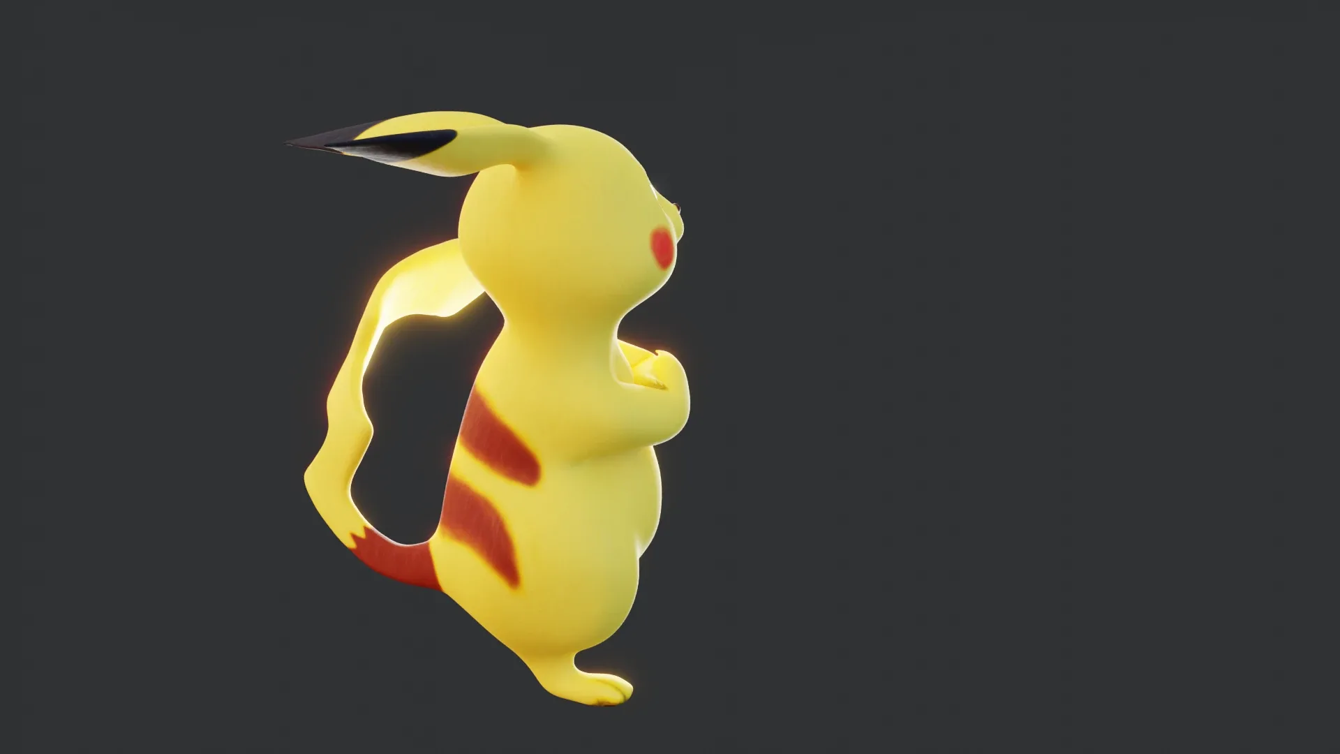 Pikachu - Pokemon Rigged 3d-model for Blender