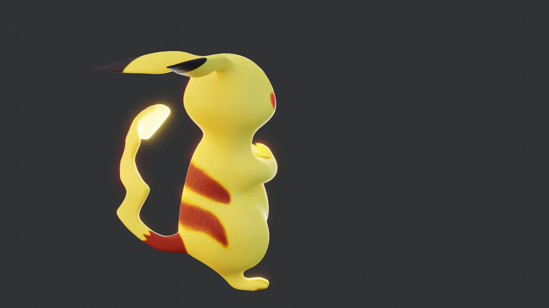 Pikachu - Pokemon Rigged 3d-model for Blender