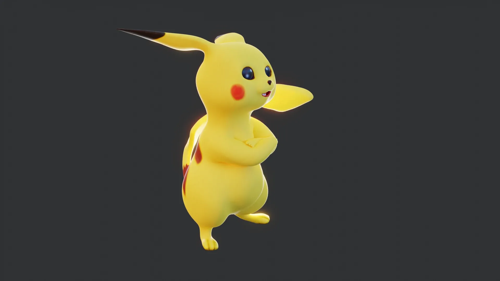 Pikachu - Pokemon Rigged 3d-model for Blender