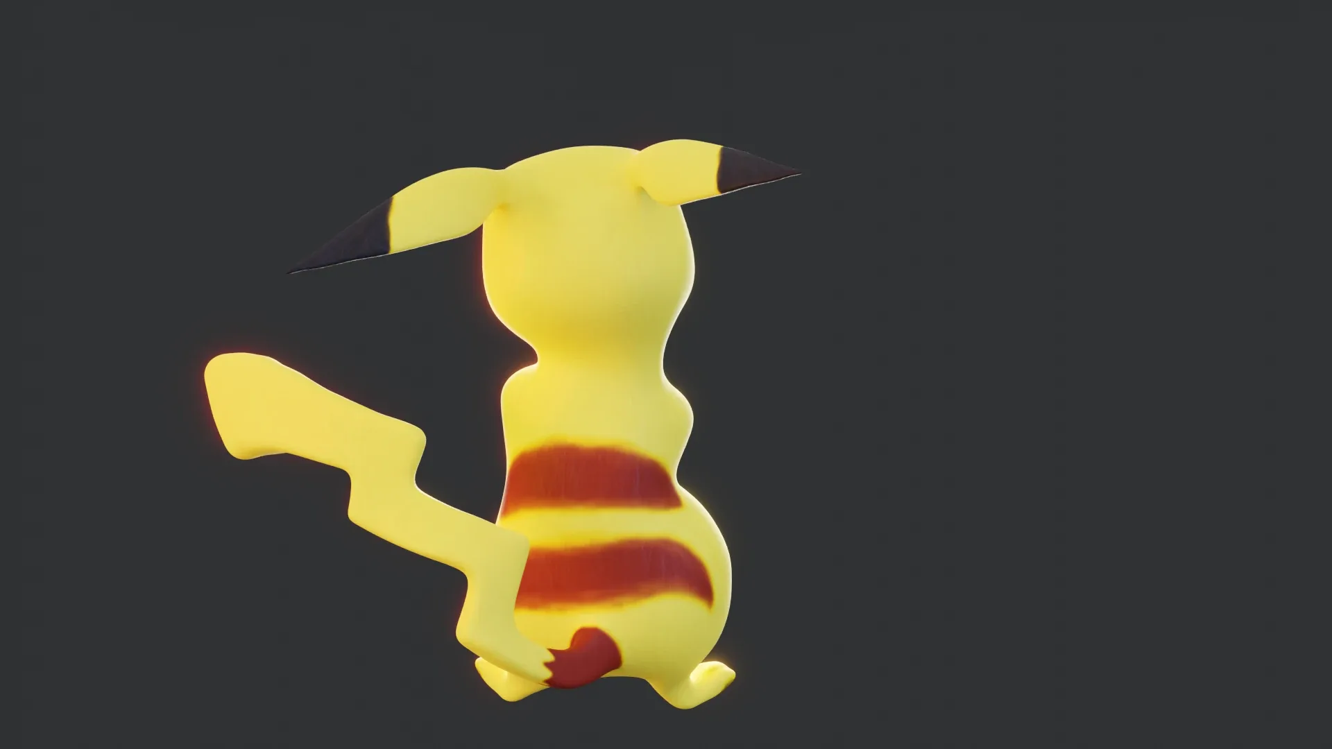 Pikachu - Pokemon Rigged 3d-model for Blender