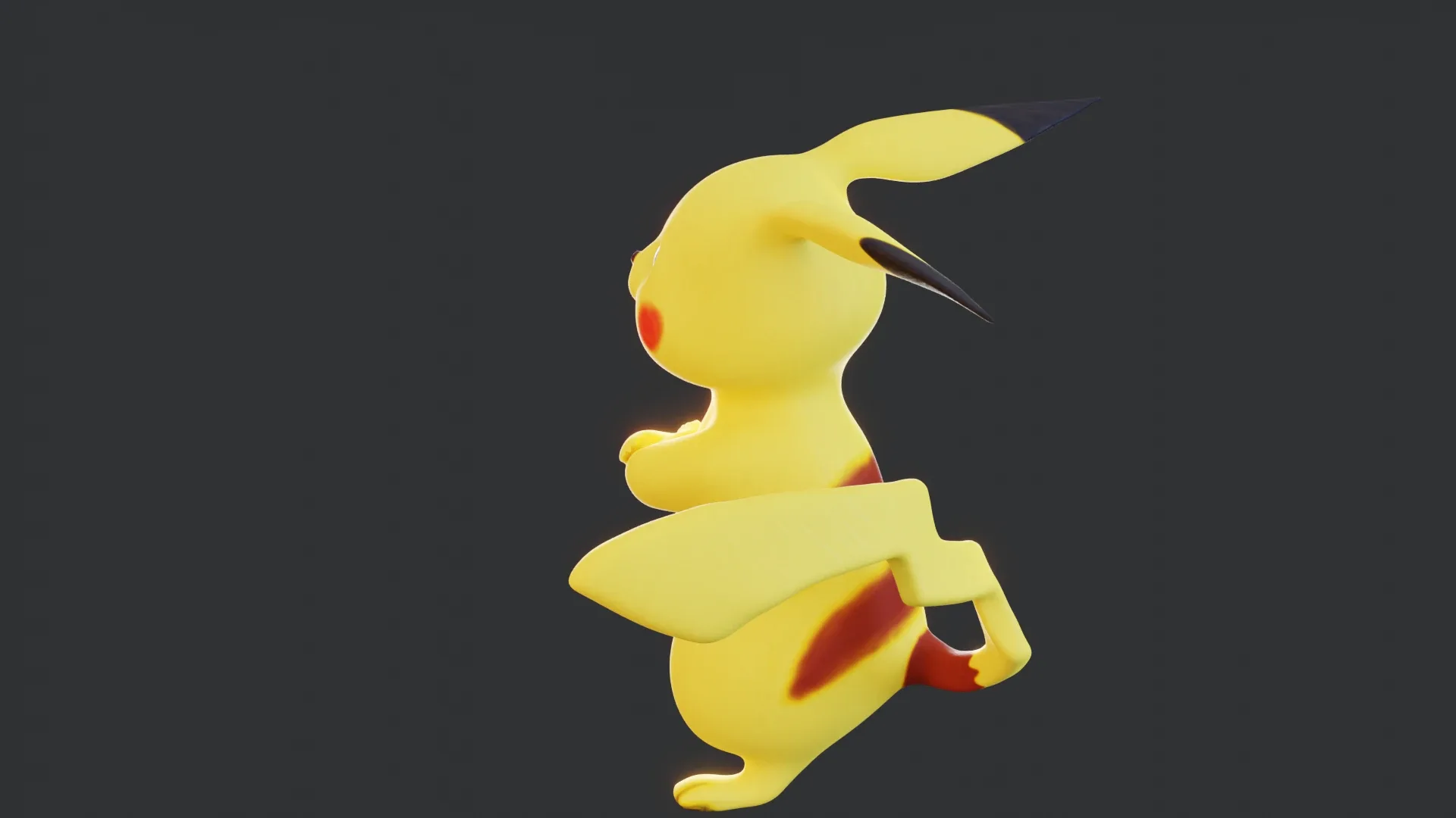 Pikachu - Pokemon Rigged 3d-model for Blender