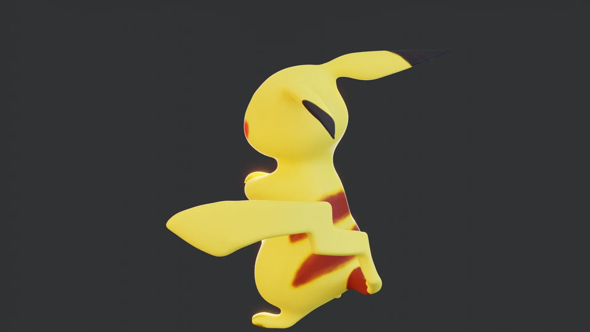 Pikachu - Pokemon Rigged 3d-model for Blender