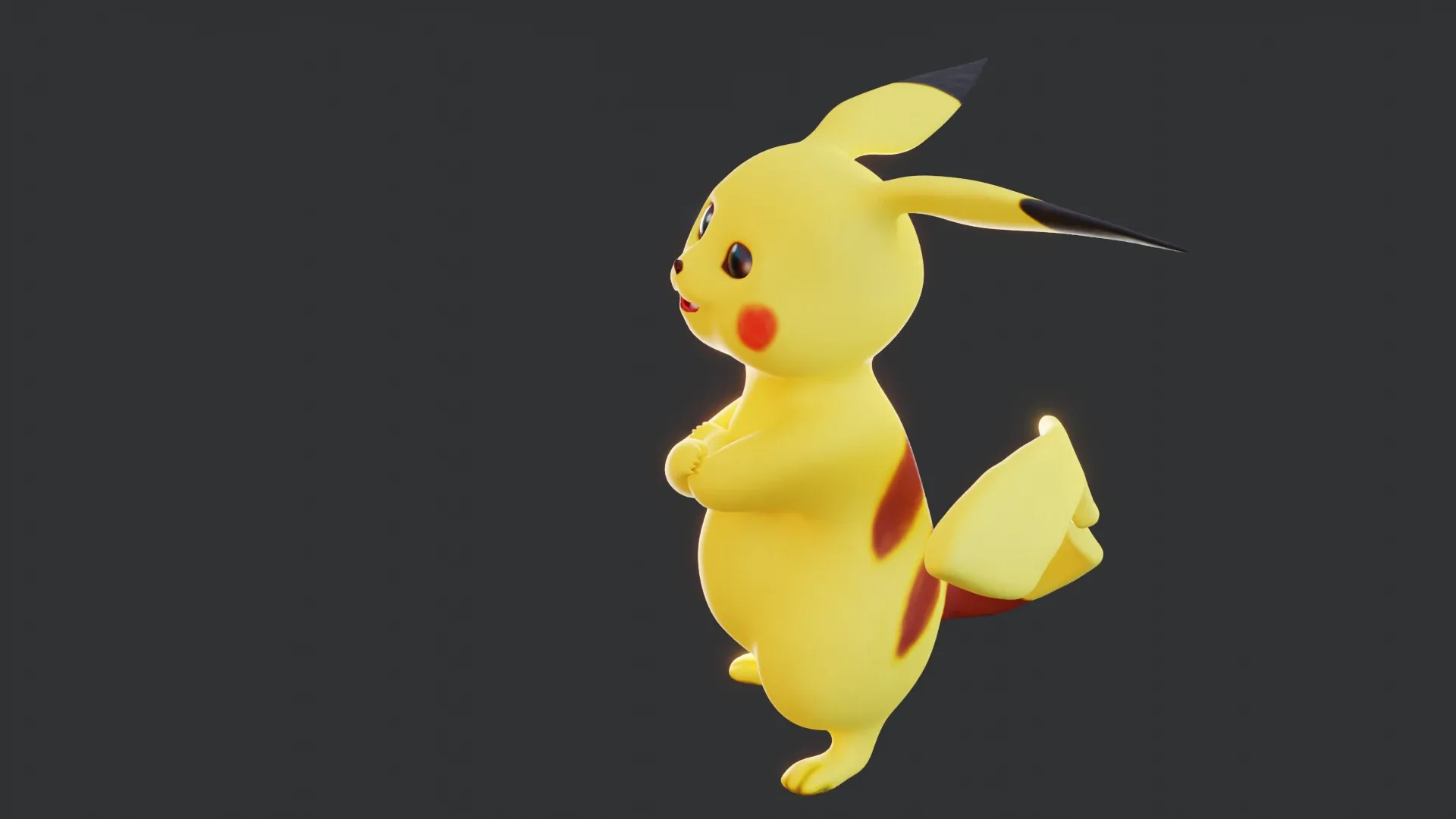 Pikachu - Pokemon Rigged 3d-model for Blender