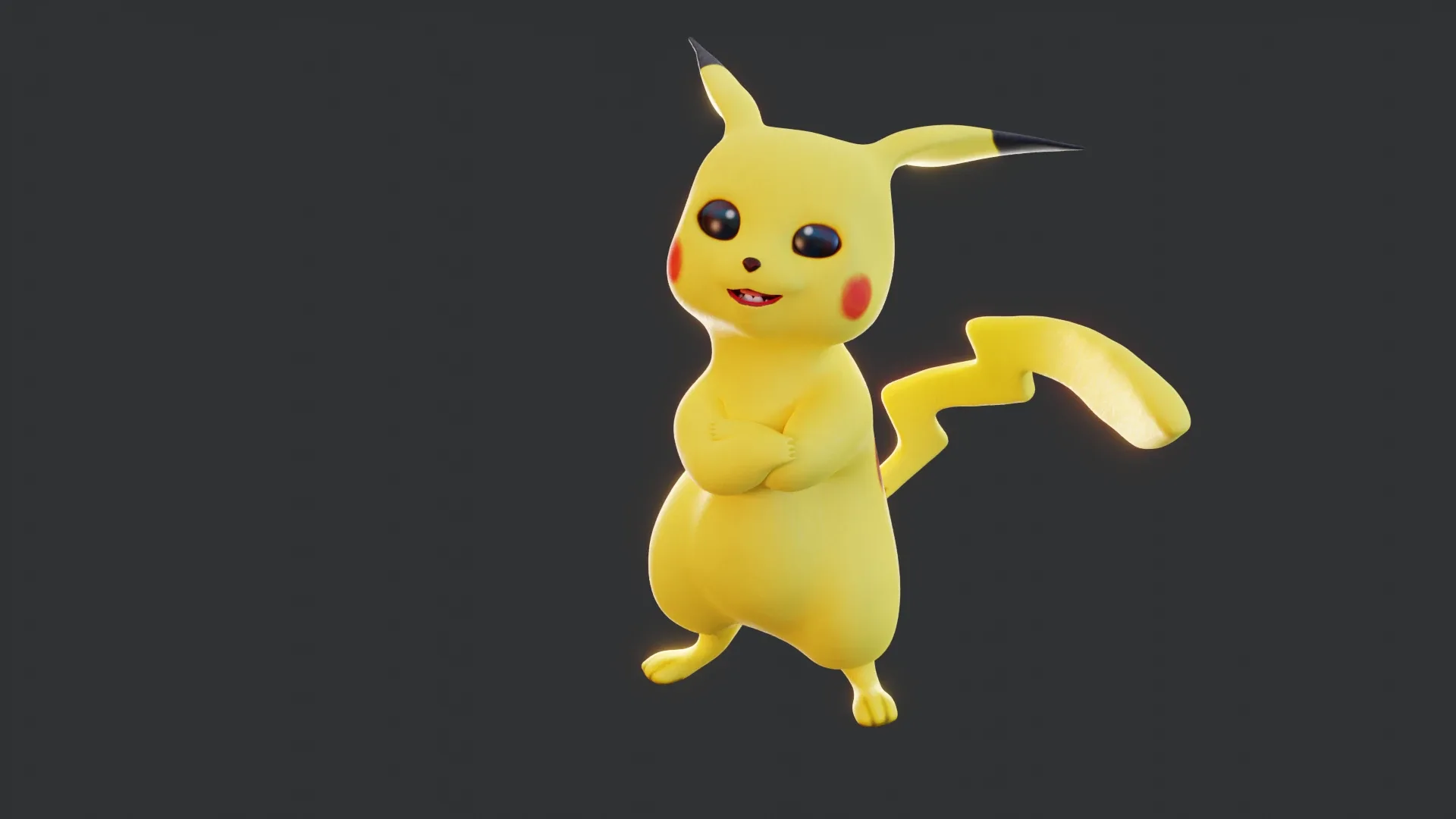 Pikachu - Pokemon Rigged 3d-model for Blender