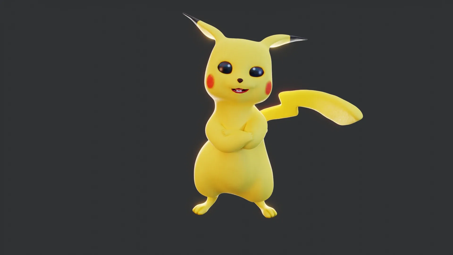 Pikachu - Pokemon Rigged 3d-model for Blender