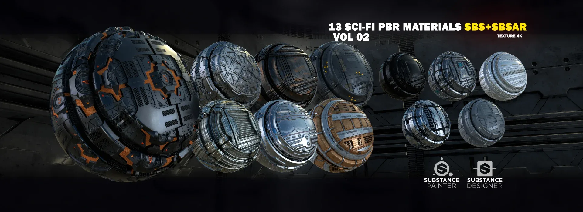 13 Sci-fi PBR Materials