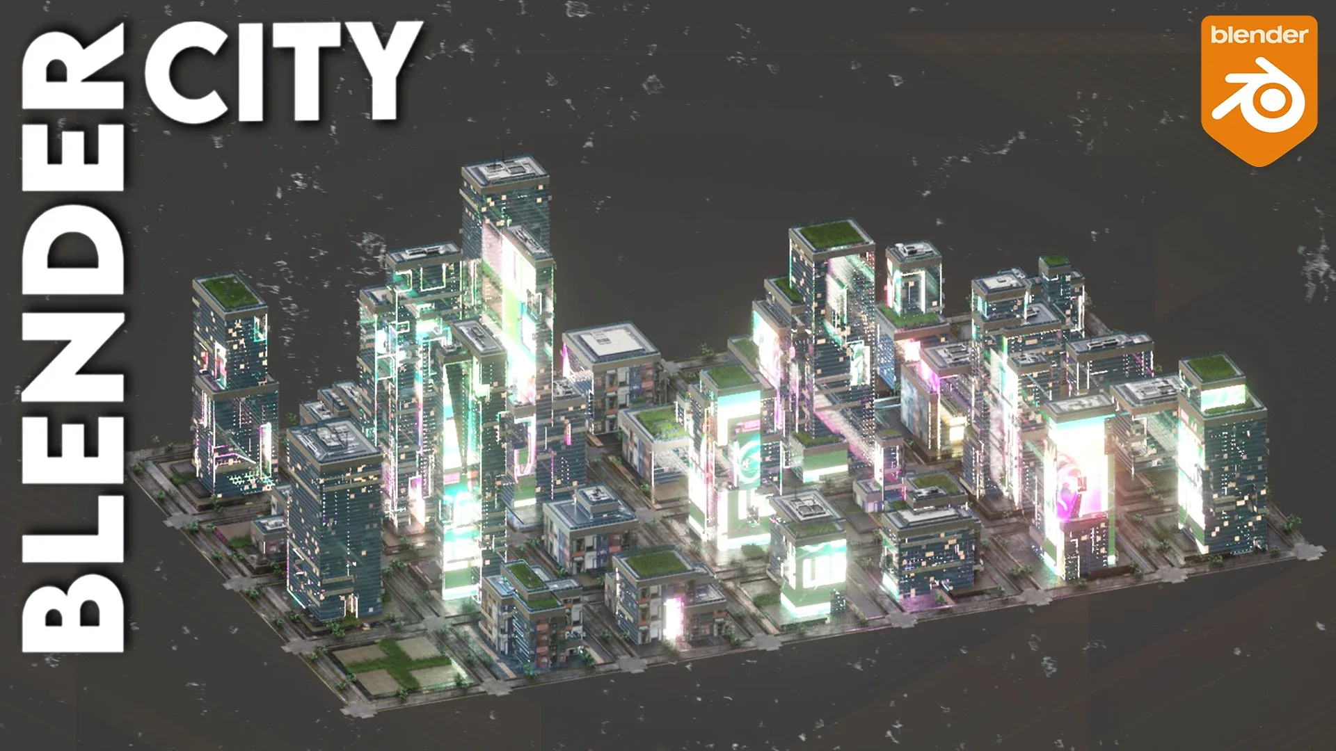 Procedural Sci-Fi City Generator + Cityscape for Blender