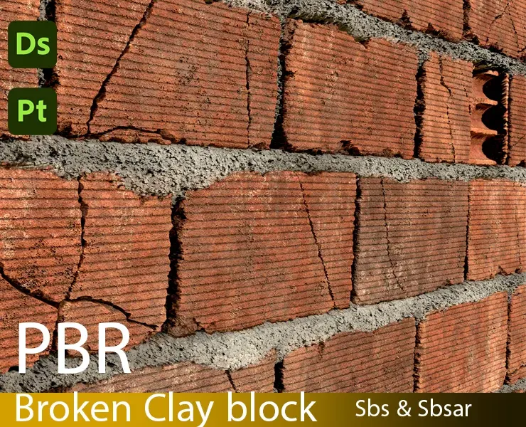 Broken Clay block