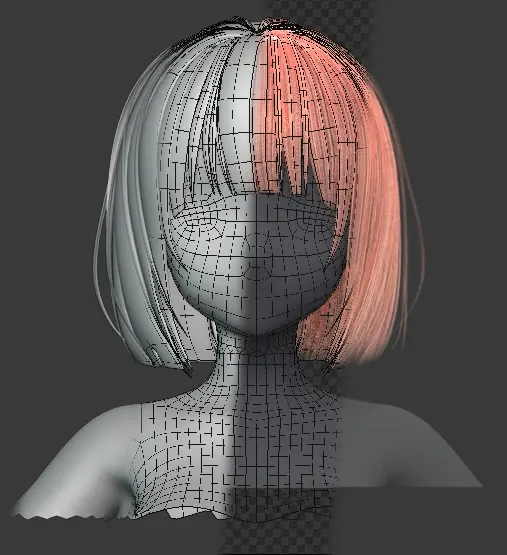 Poly Hairstyle pack-12 types of Hairstyles(obj, fbx, blend files)