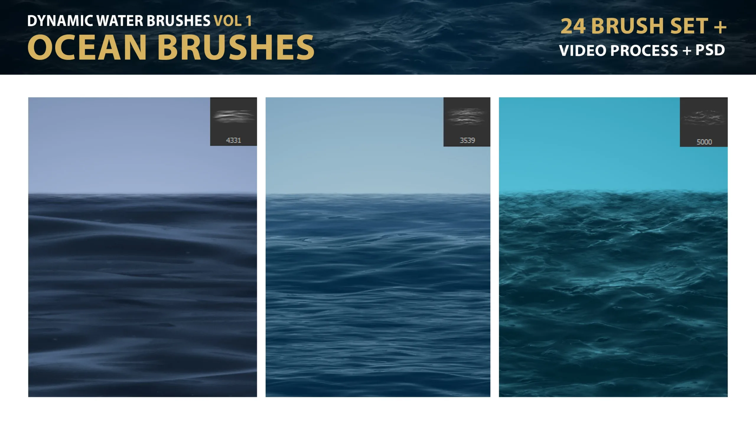 Dynamic Ocean Photoshop Brushes