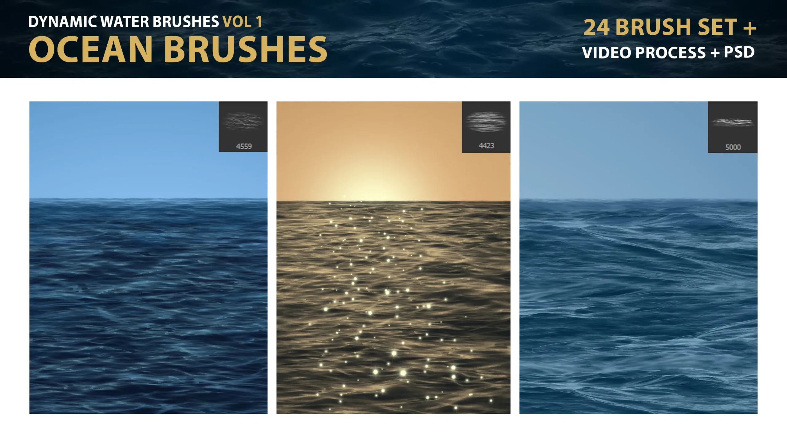 Dynamic Ocean Photoshop Brushes