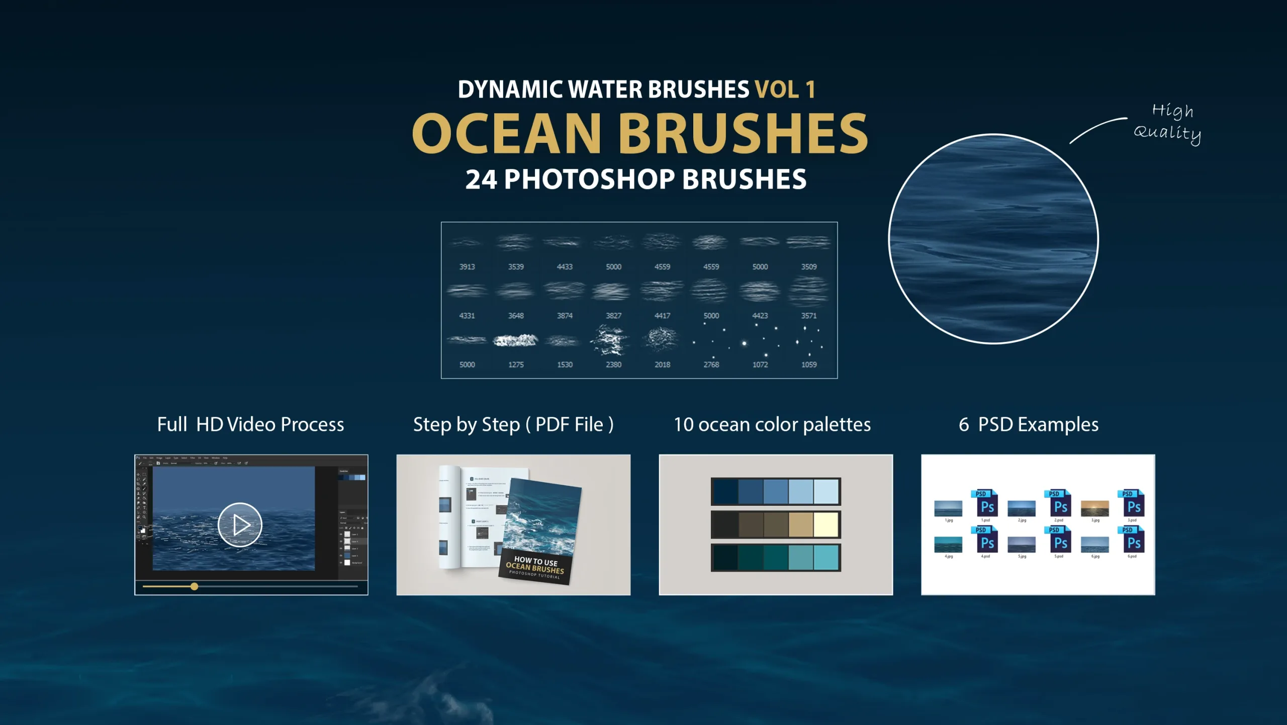 Dynamic Ocean Photoshop Brushes