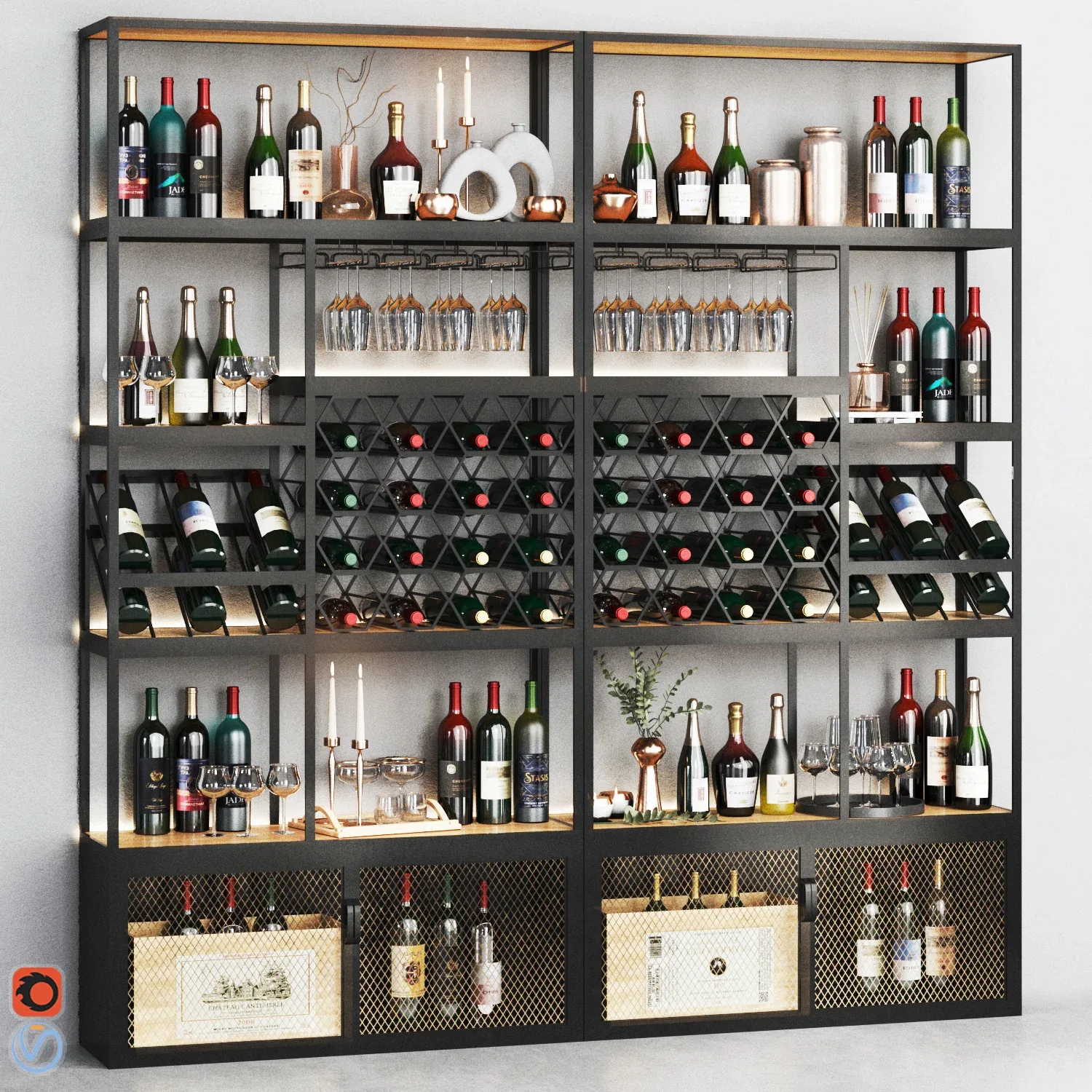 Rack winecellar homary