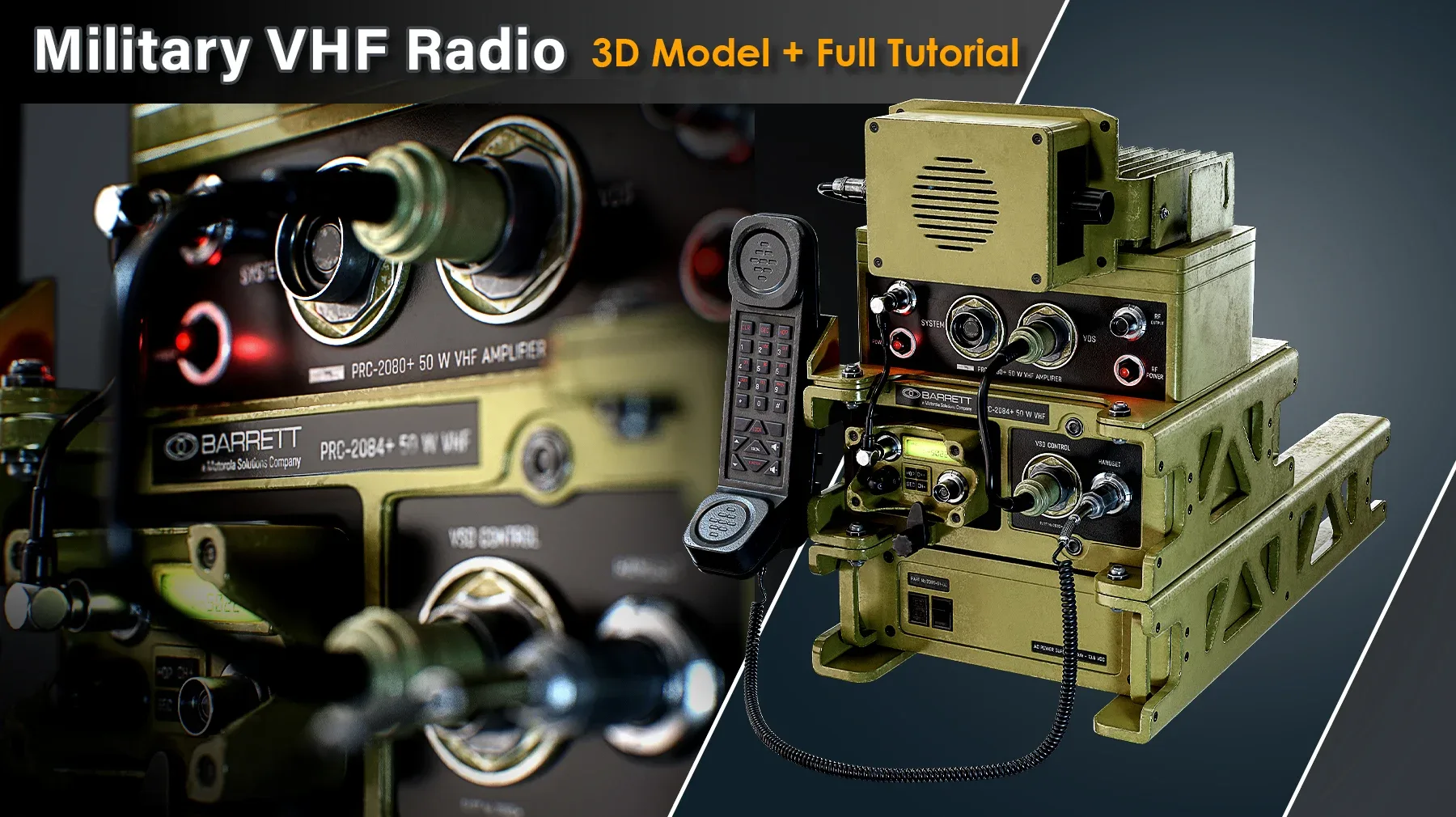 Military VHF Radio / Full Tutorial + 3D File