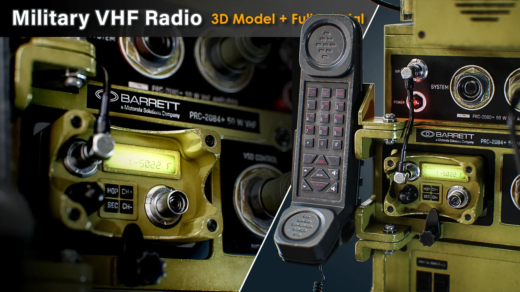 Military VHF Radio / Full Tutorial + 3D File