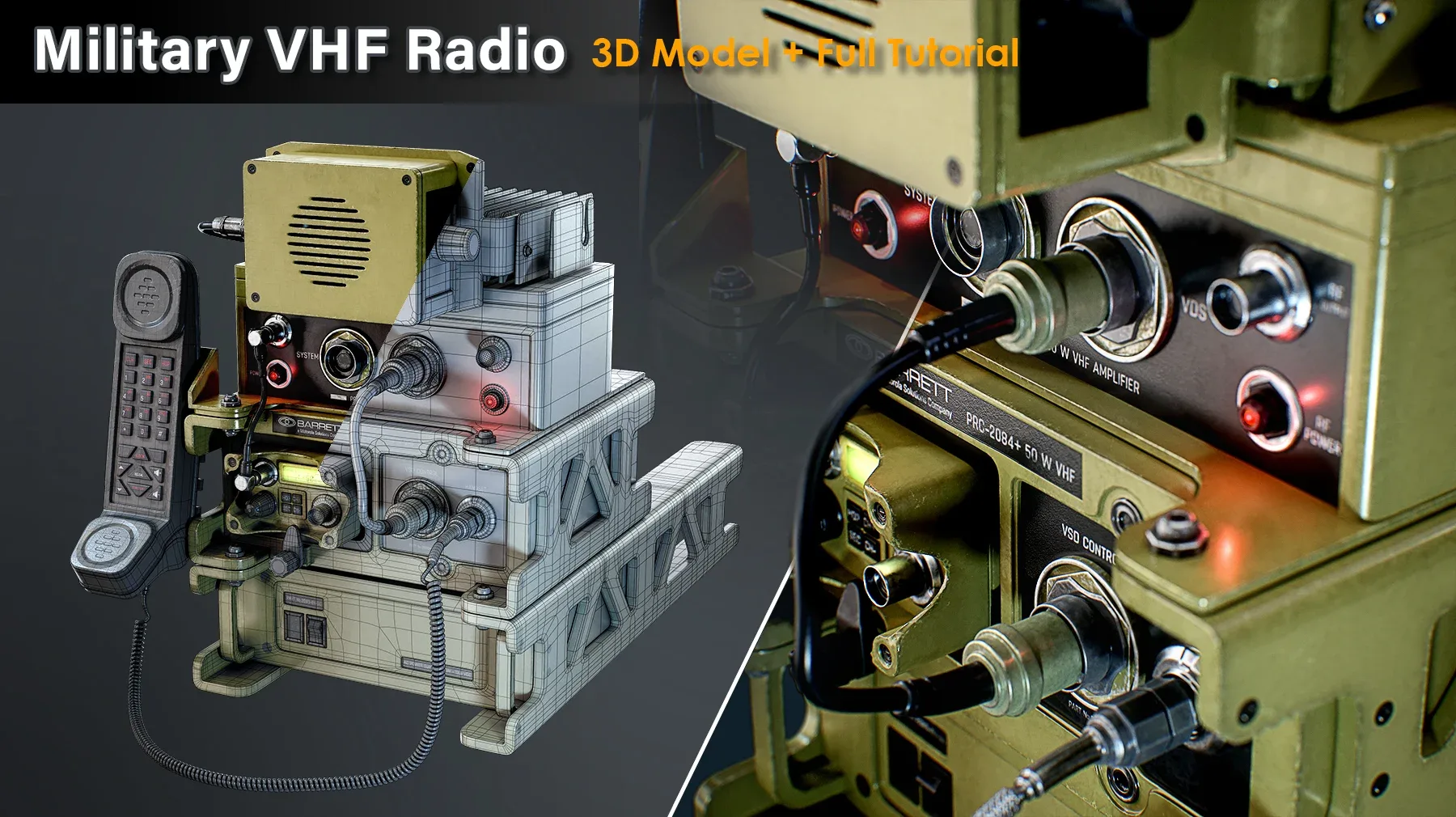 Military VHF Radio / Full Tutorial + 3D File