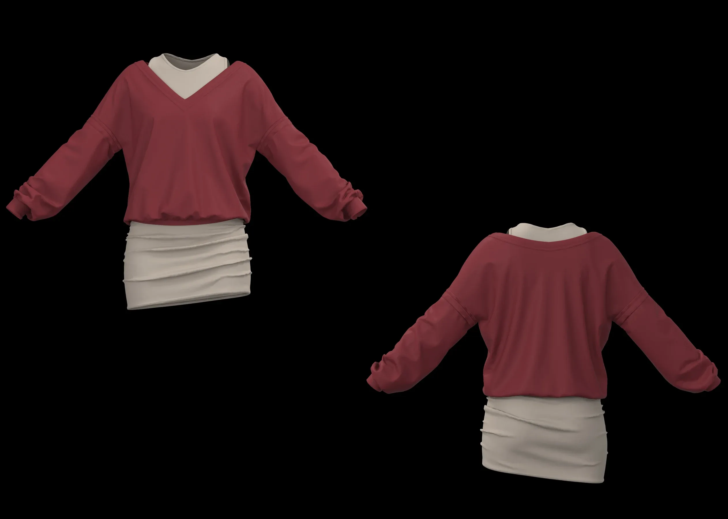 5 Women's Outfit+ Zprj +Obj + Fbx