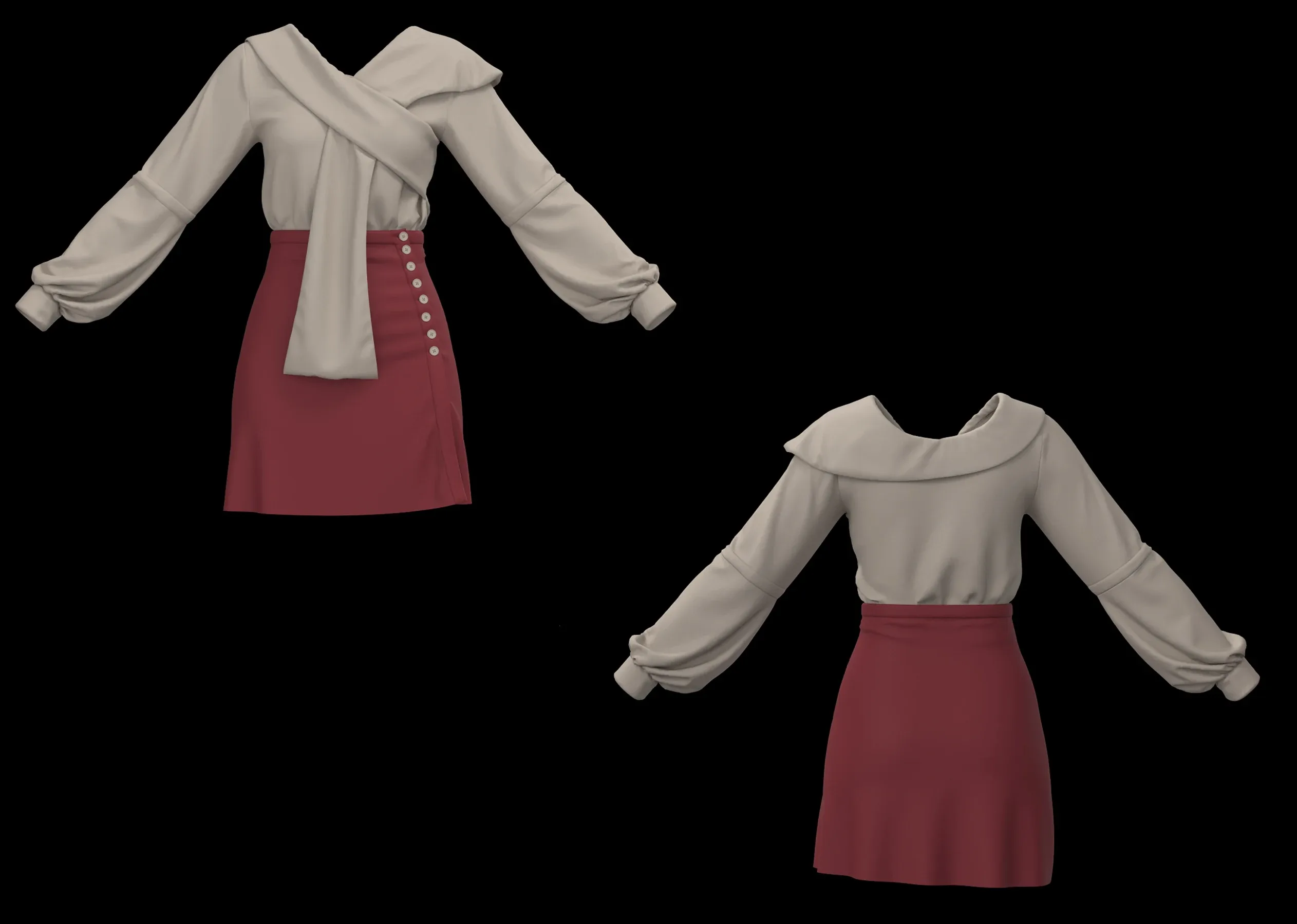 5 Women's Outfit+ Zprj +Obj + Fbx