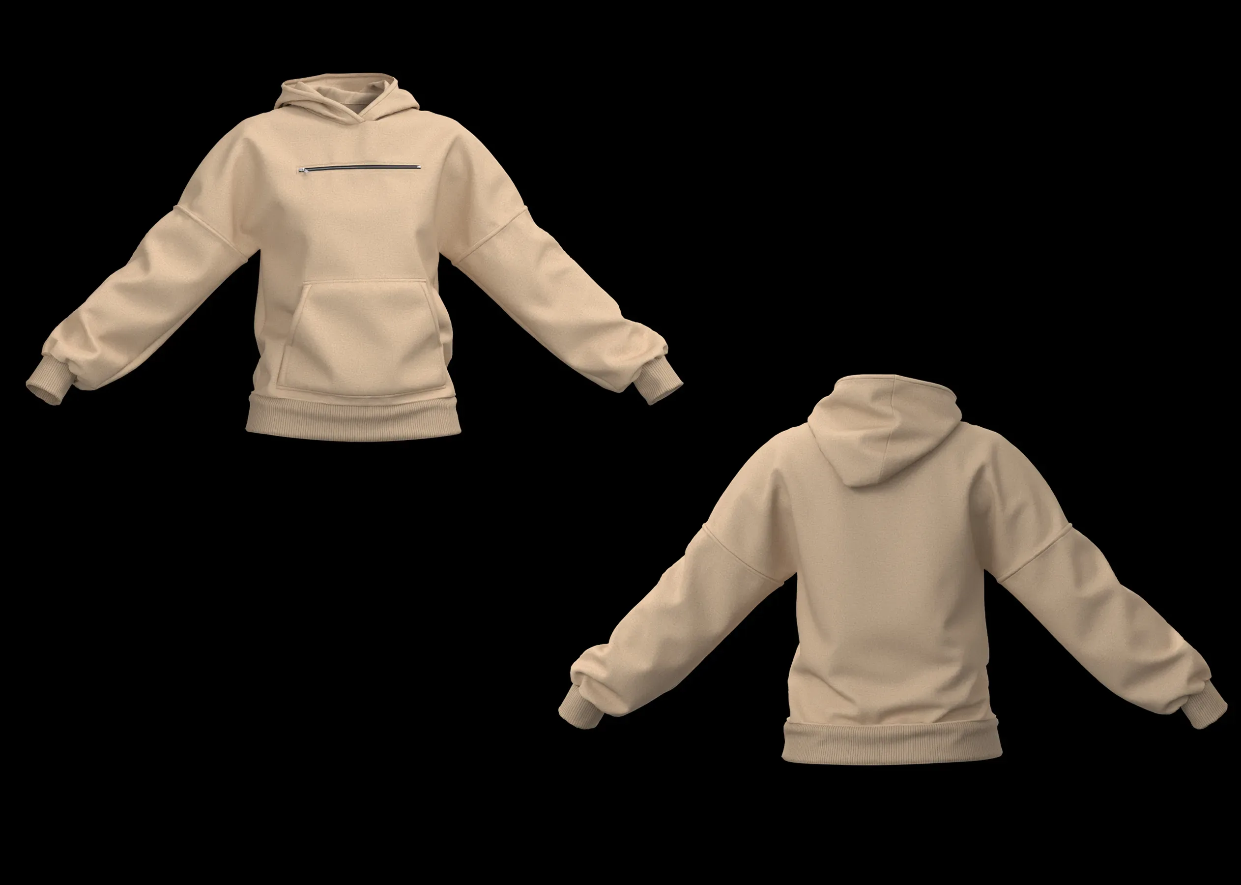 5 Women's Hoodie+ Zprj +Obj + Fbx