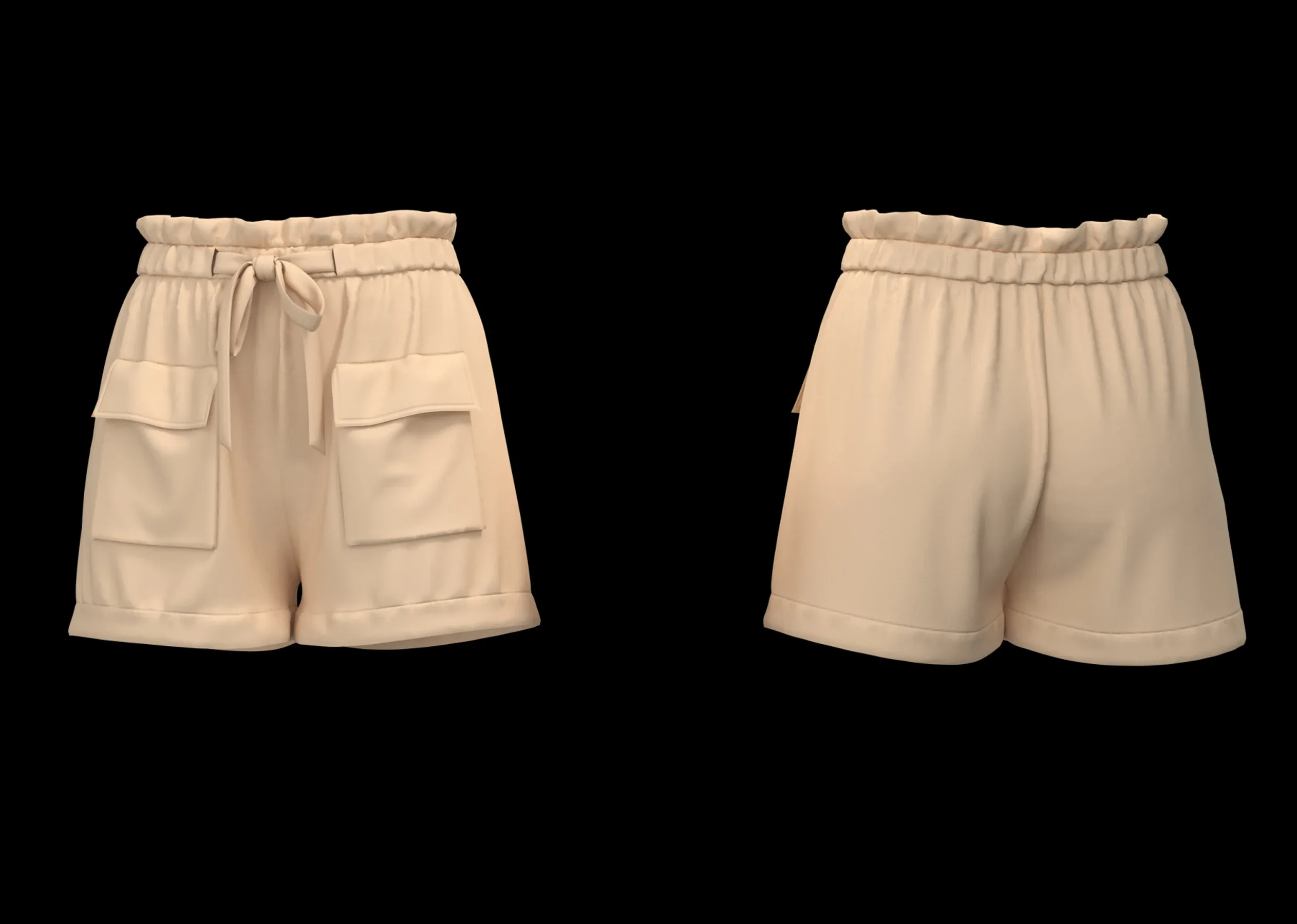 16 Women's Shorts+ Zprj +Obj + Fbx