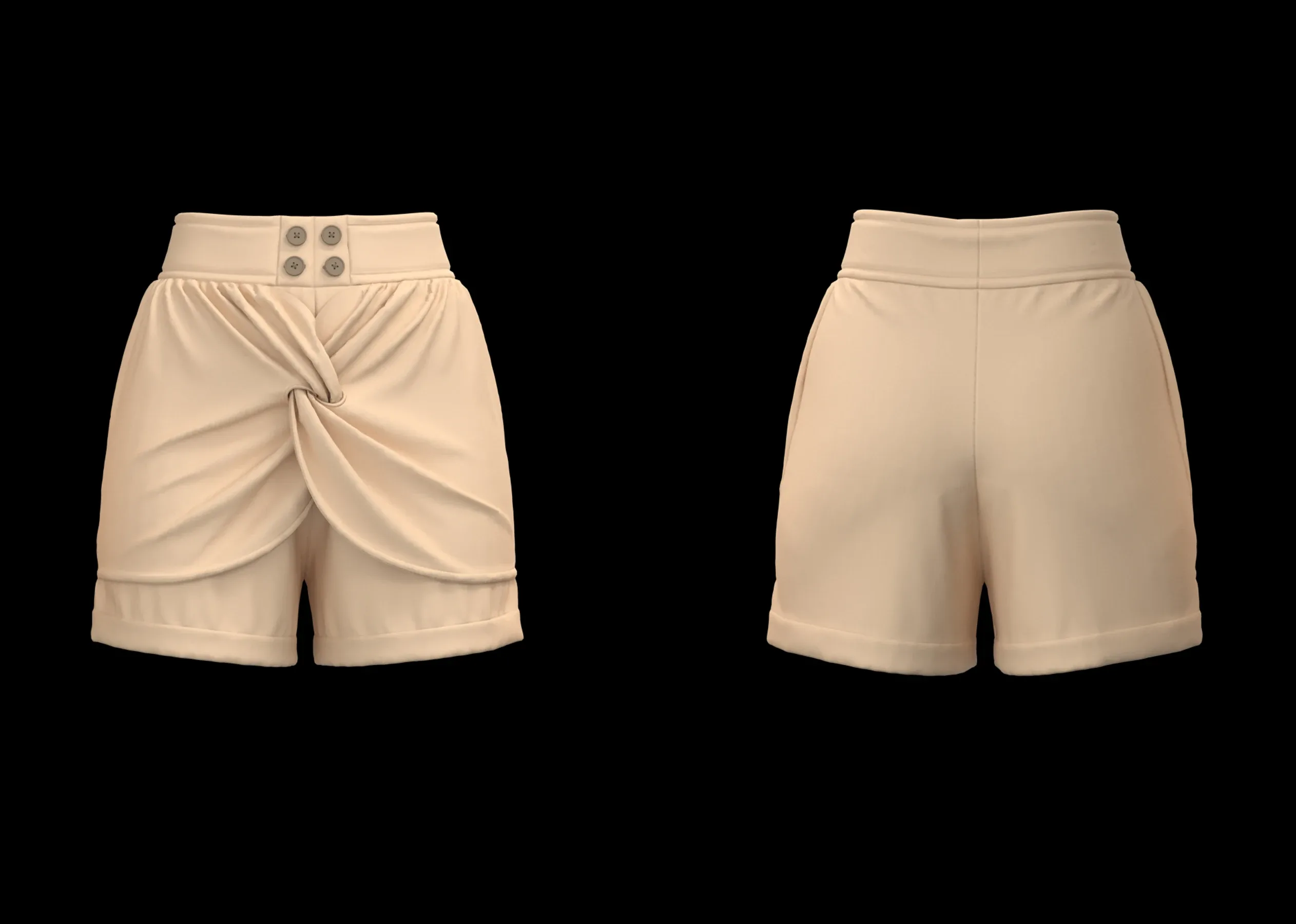 16 Women's Shorts+ Zprj +Obj + Fbx