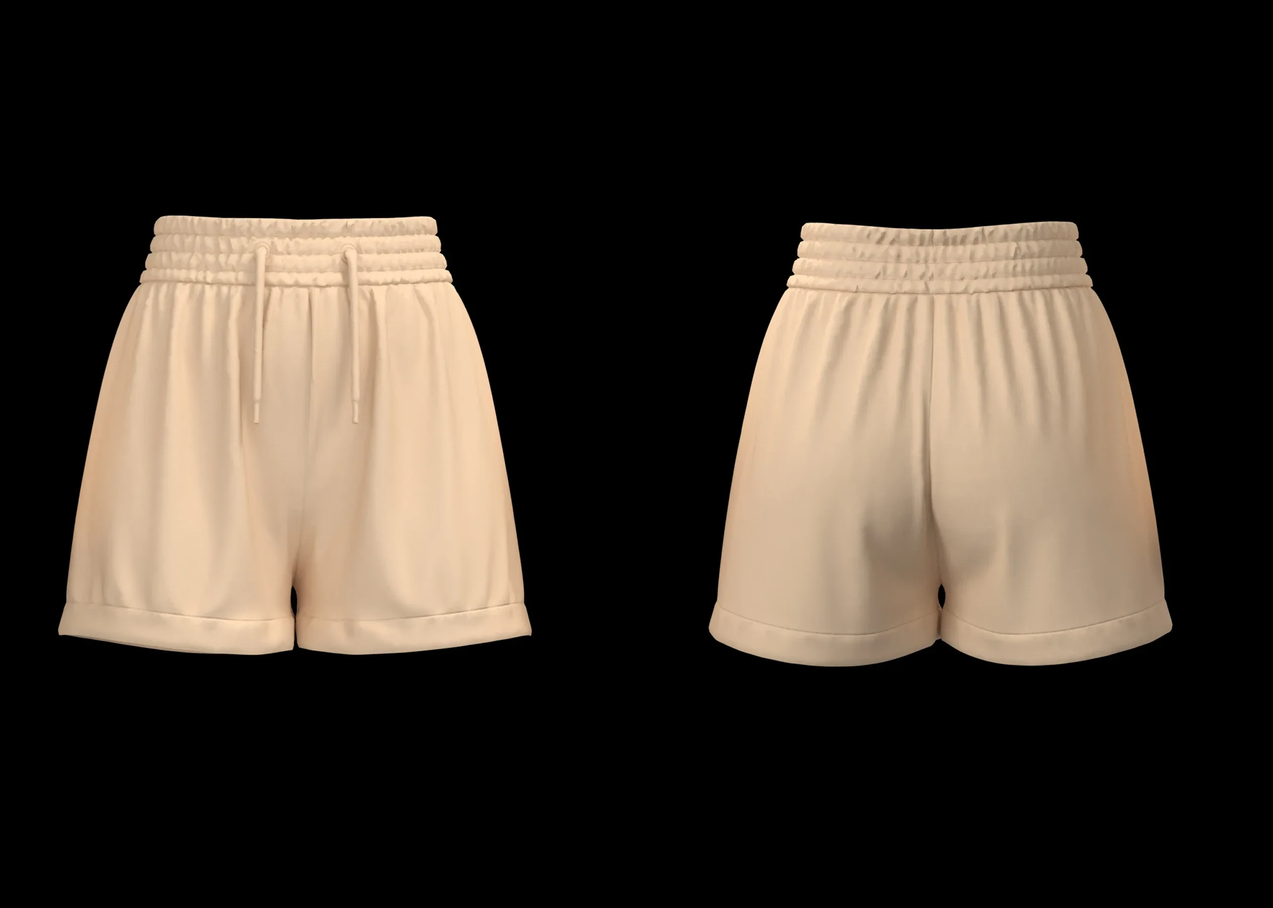 16 Women's Shorts+ Zprj +Obj + Fbx