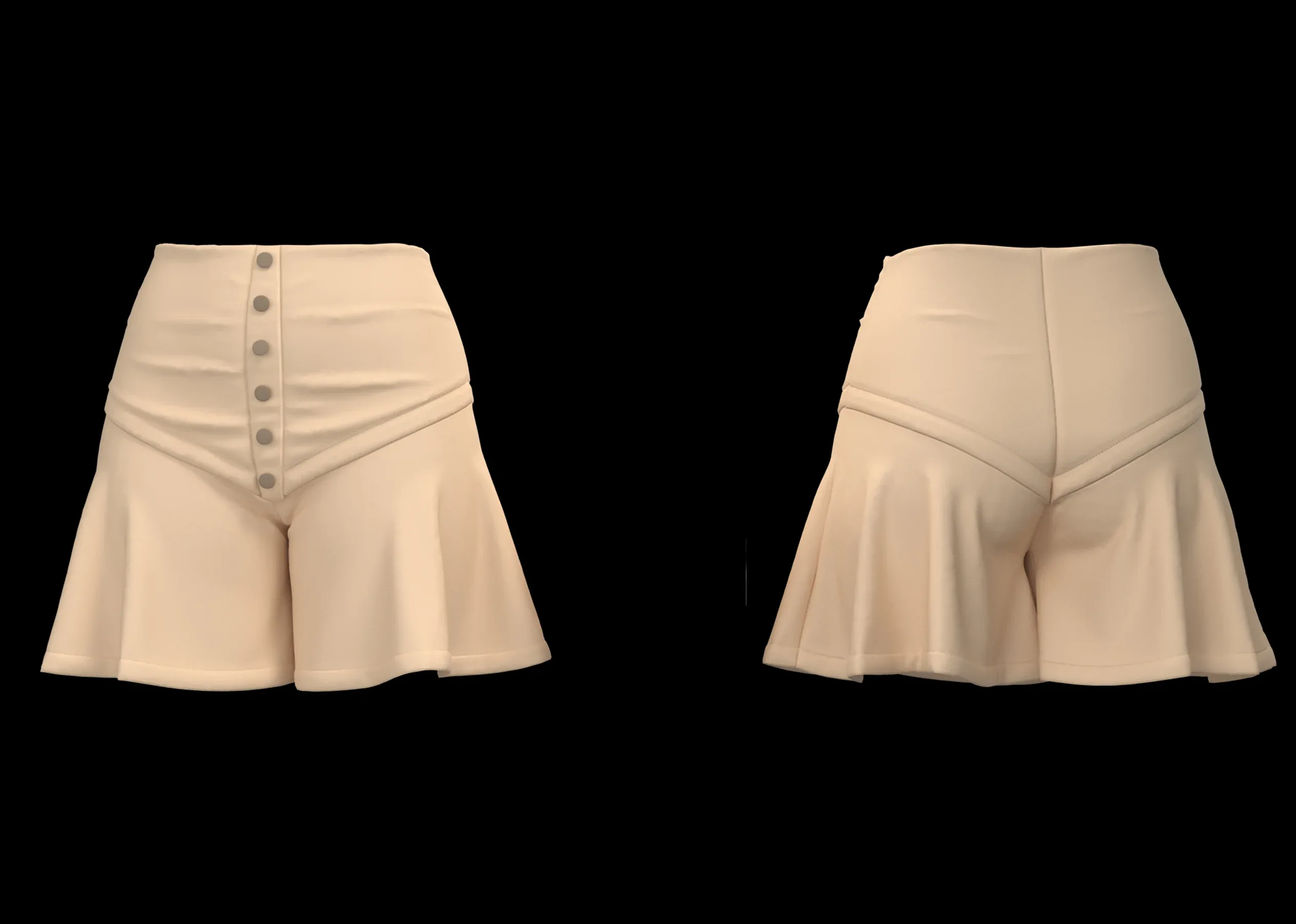 16 Women's Shorts+ Zprj +Obj + Fbx