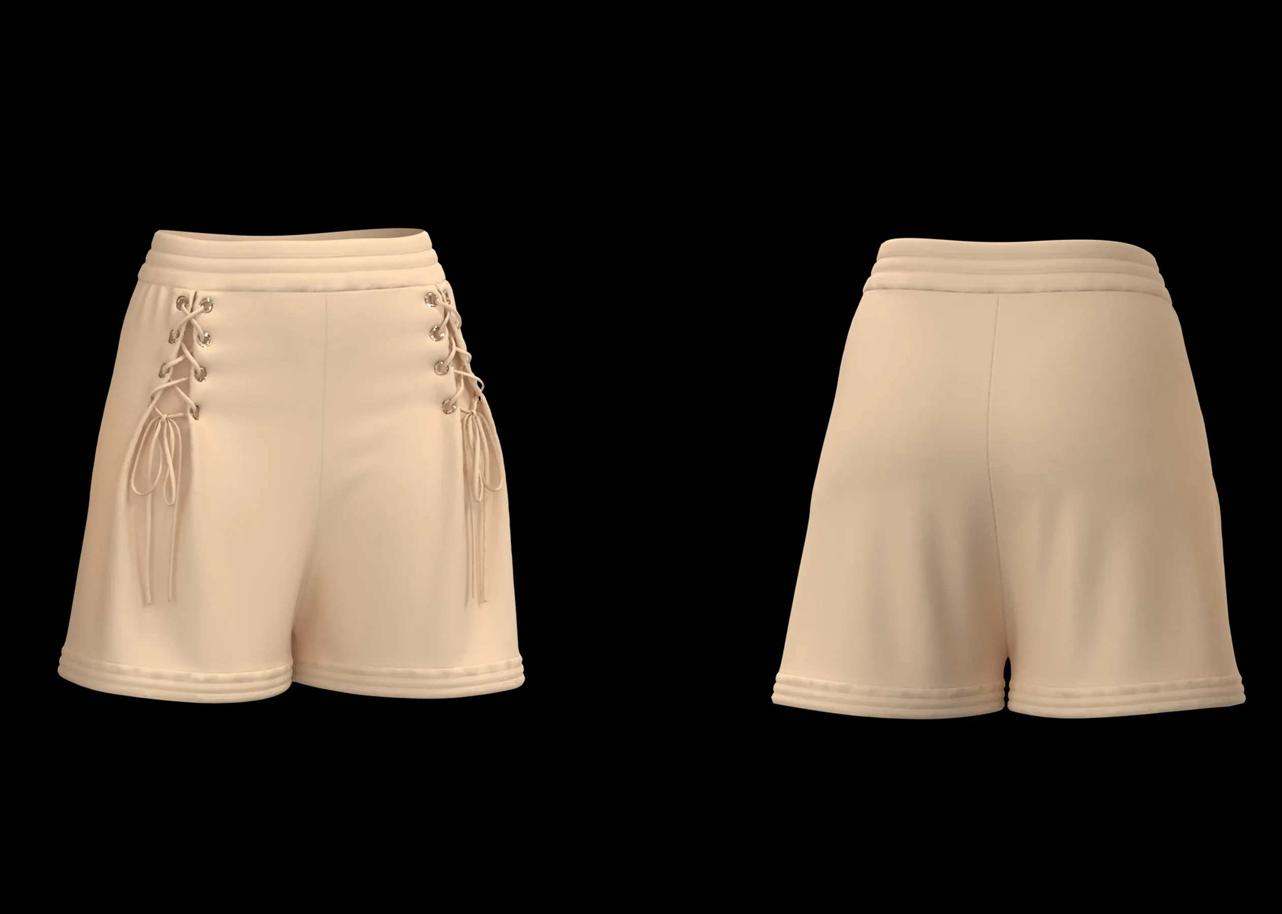 16 Women's Shorts+ Zprj +Obj + Fbx