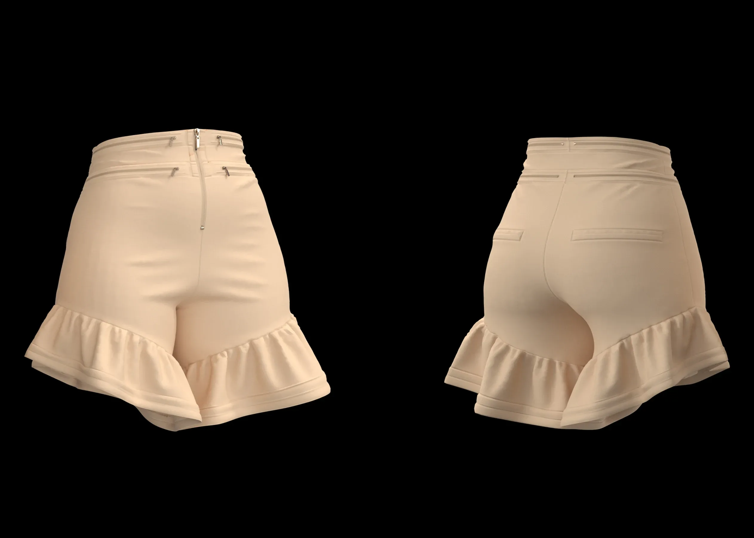 16 Women's Shorts+ Zprj +Obj + Fbx