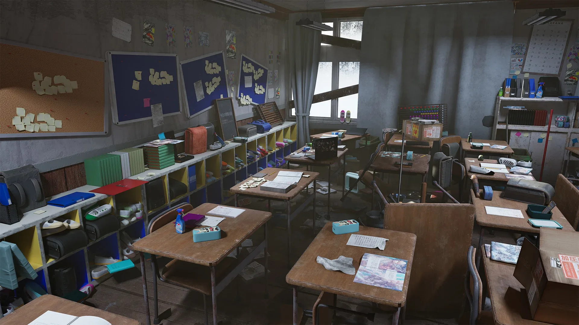 Abandoned classroom