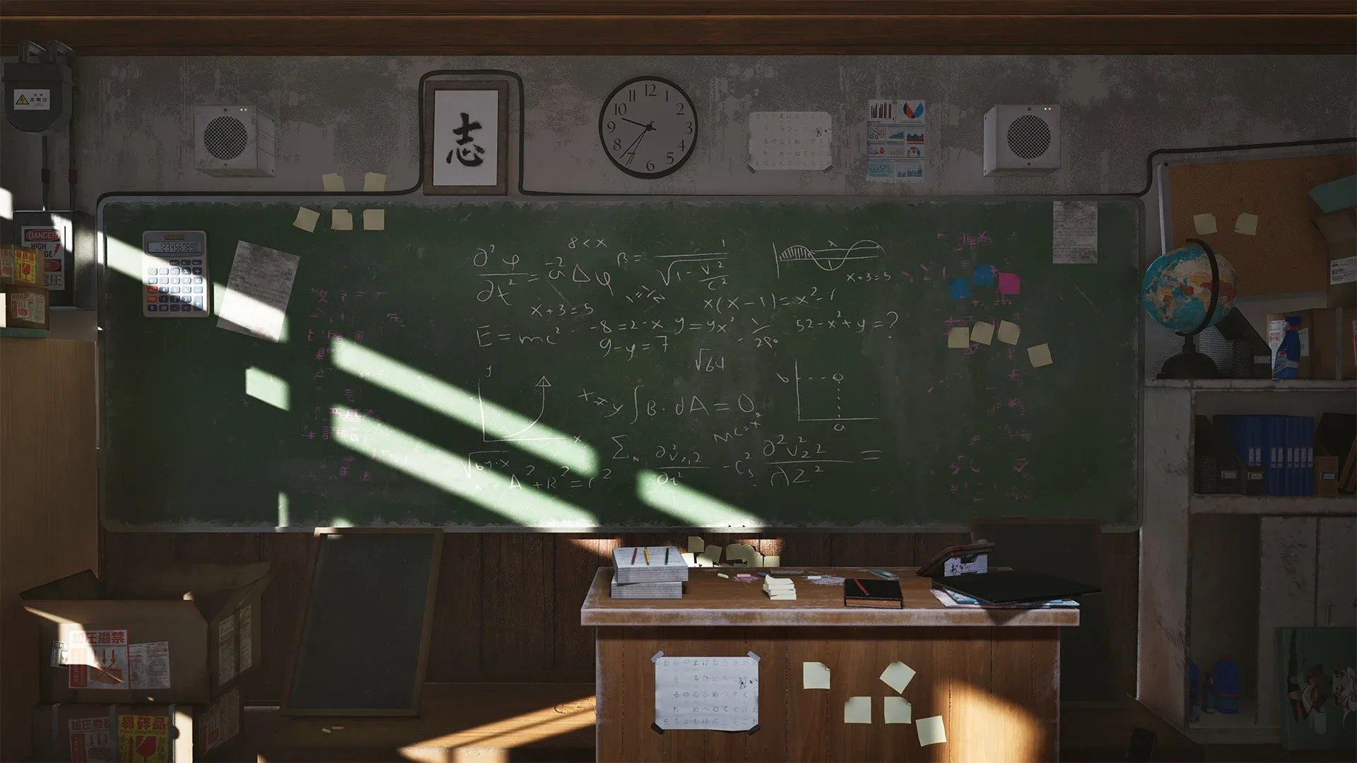 Abandoned classroom